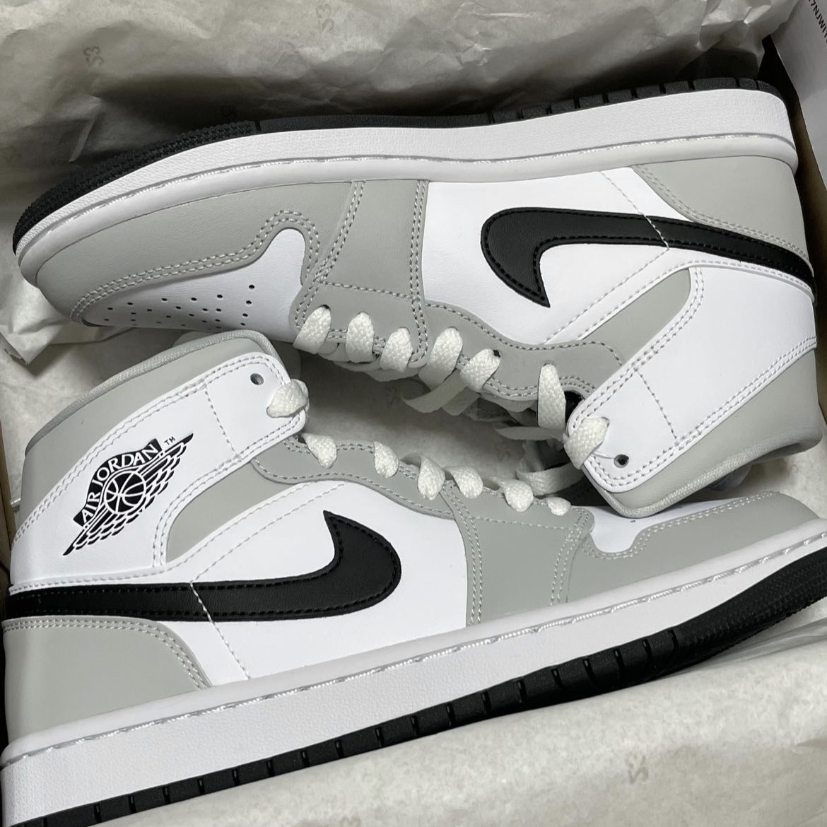 (W) Jordan 1 Mid Grey Fog 착용 스타일