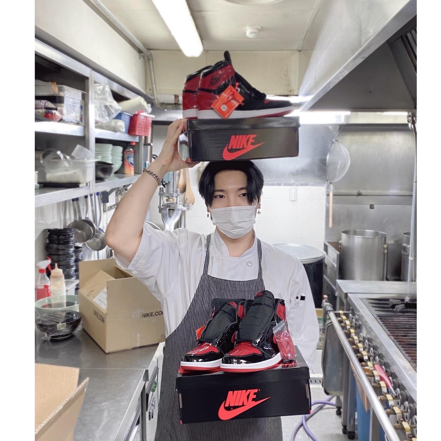 Jordan 1 Retro High OG Patent Bred 착용 스타일