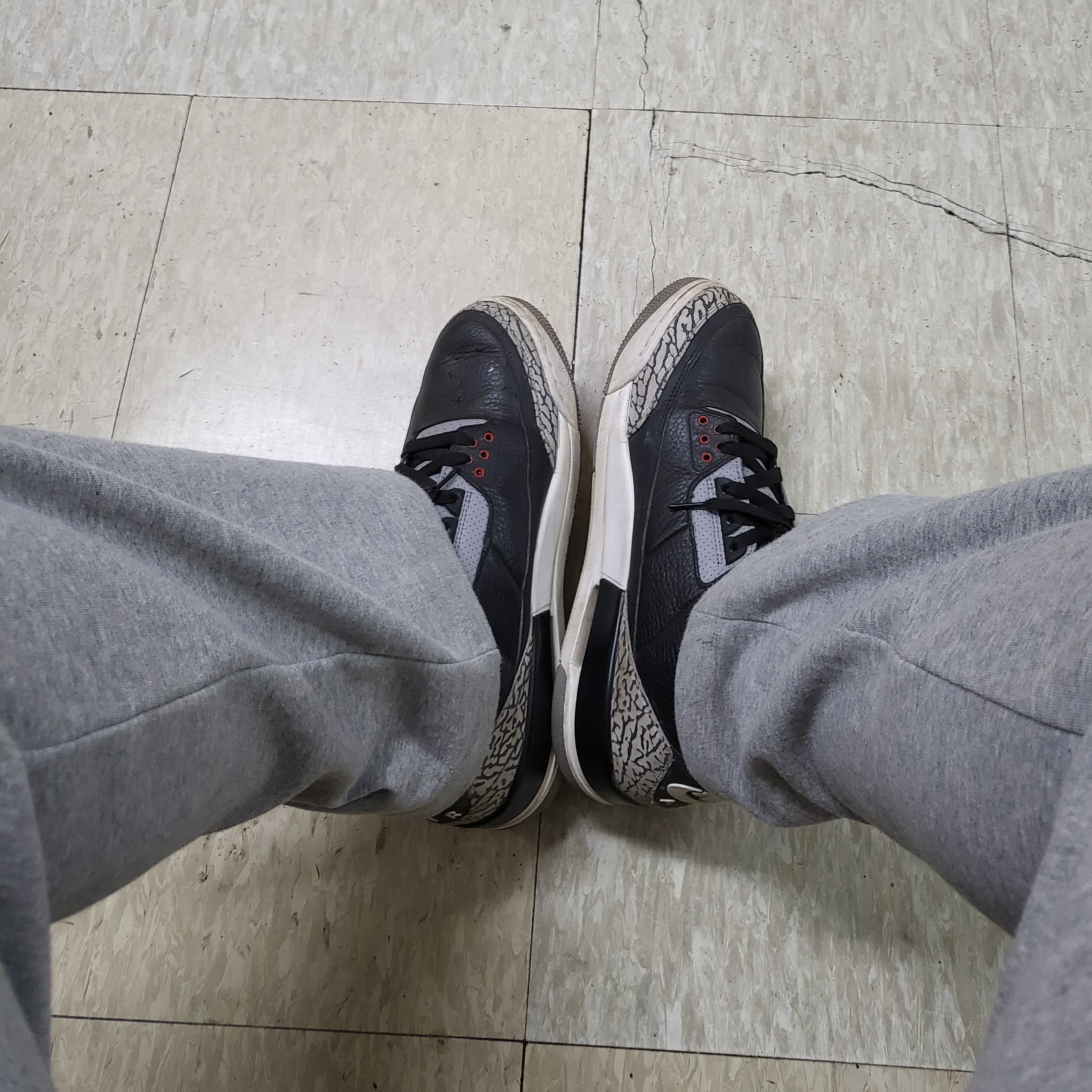 (GS) Jordan 3 Retro OG Black Cement 2018 착용 스타일
