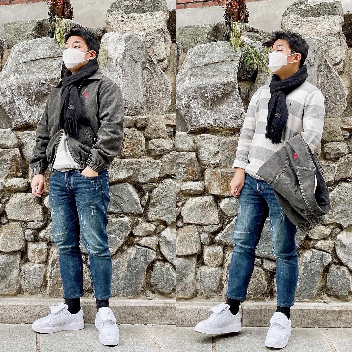 Nike x Peaceminusone Kwondo1 White 착용 스타일 - 5
