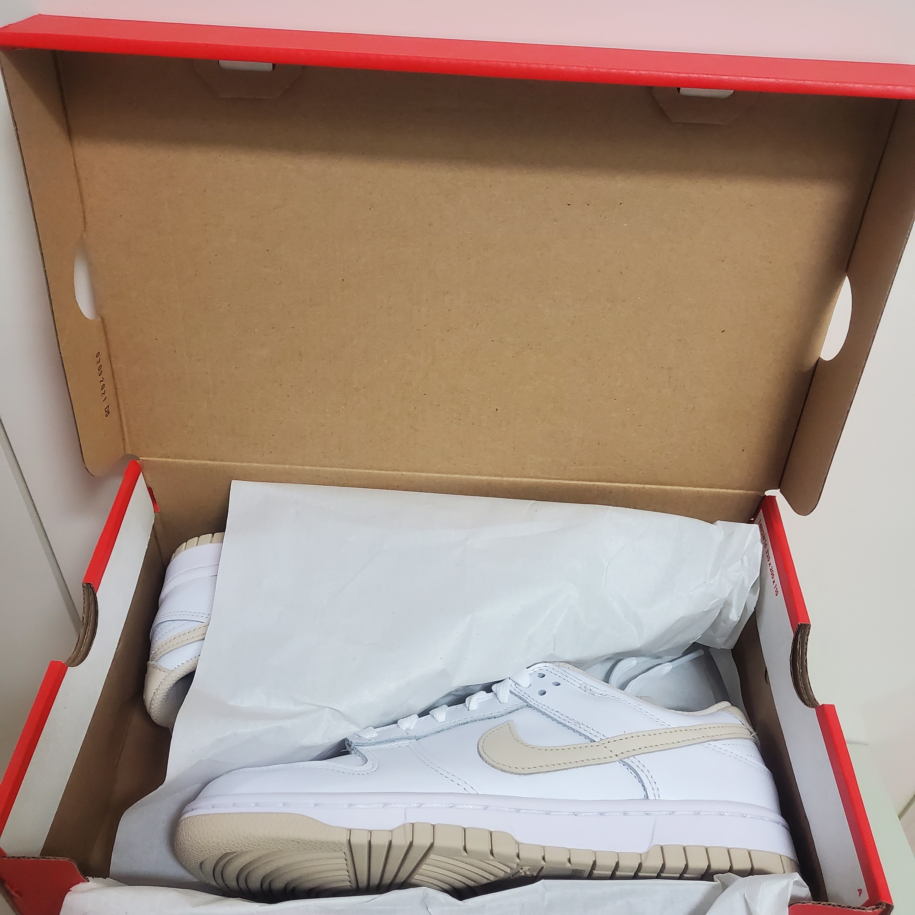 (W) Nike Dunk Low Pearl White 착용 스타일 - 2