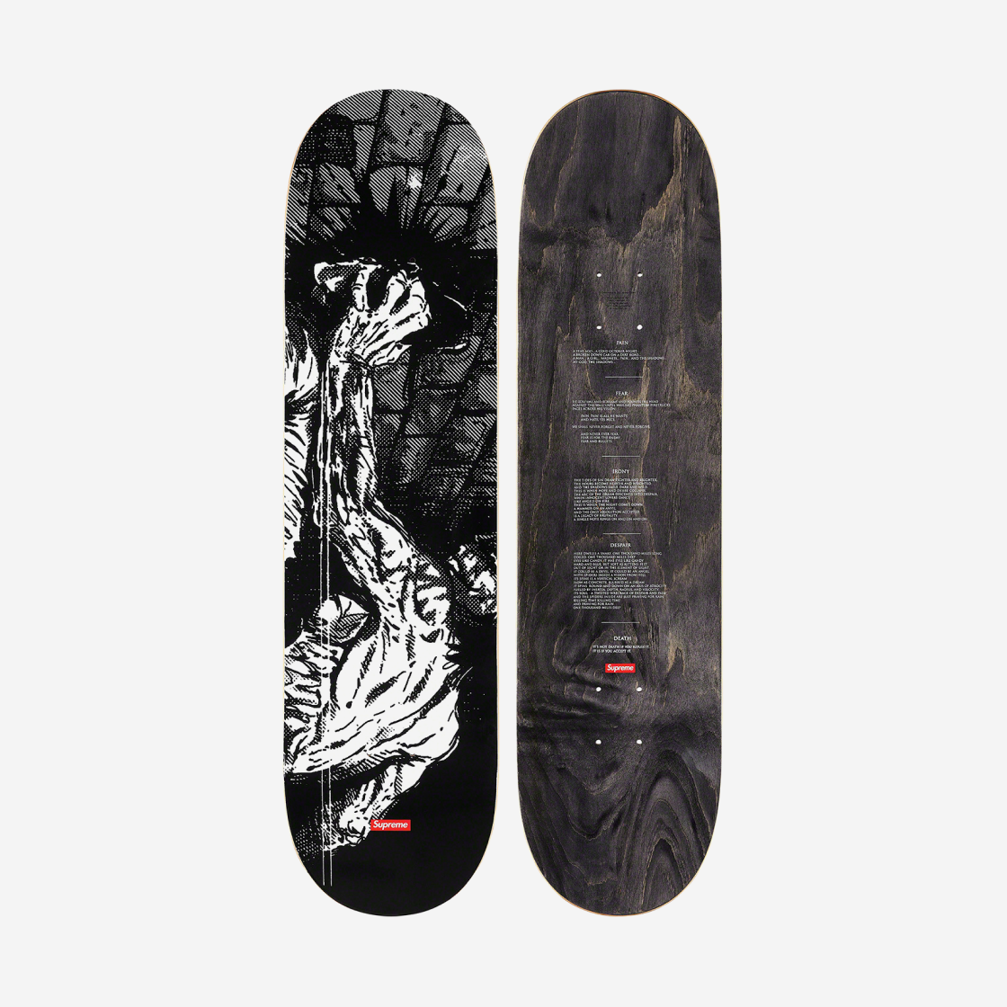 Supreme x The Crow Skateboard Deck Crushed - 21FW 상세 이미지 1