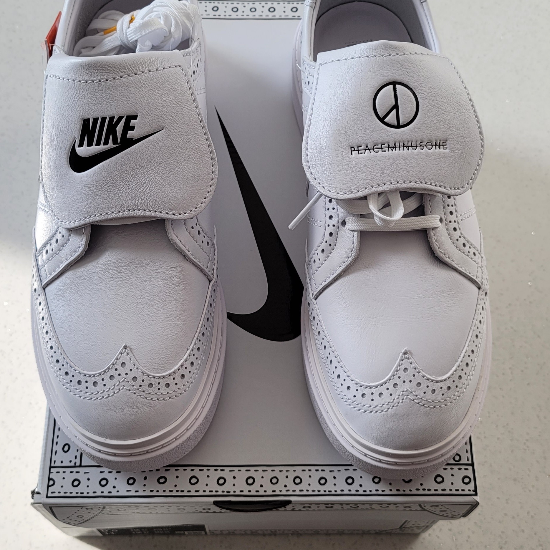 Nike x Peaceminusone Kwondo1 White 착용 스타일 - 1