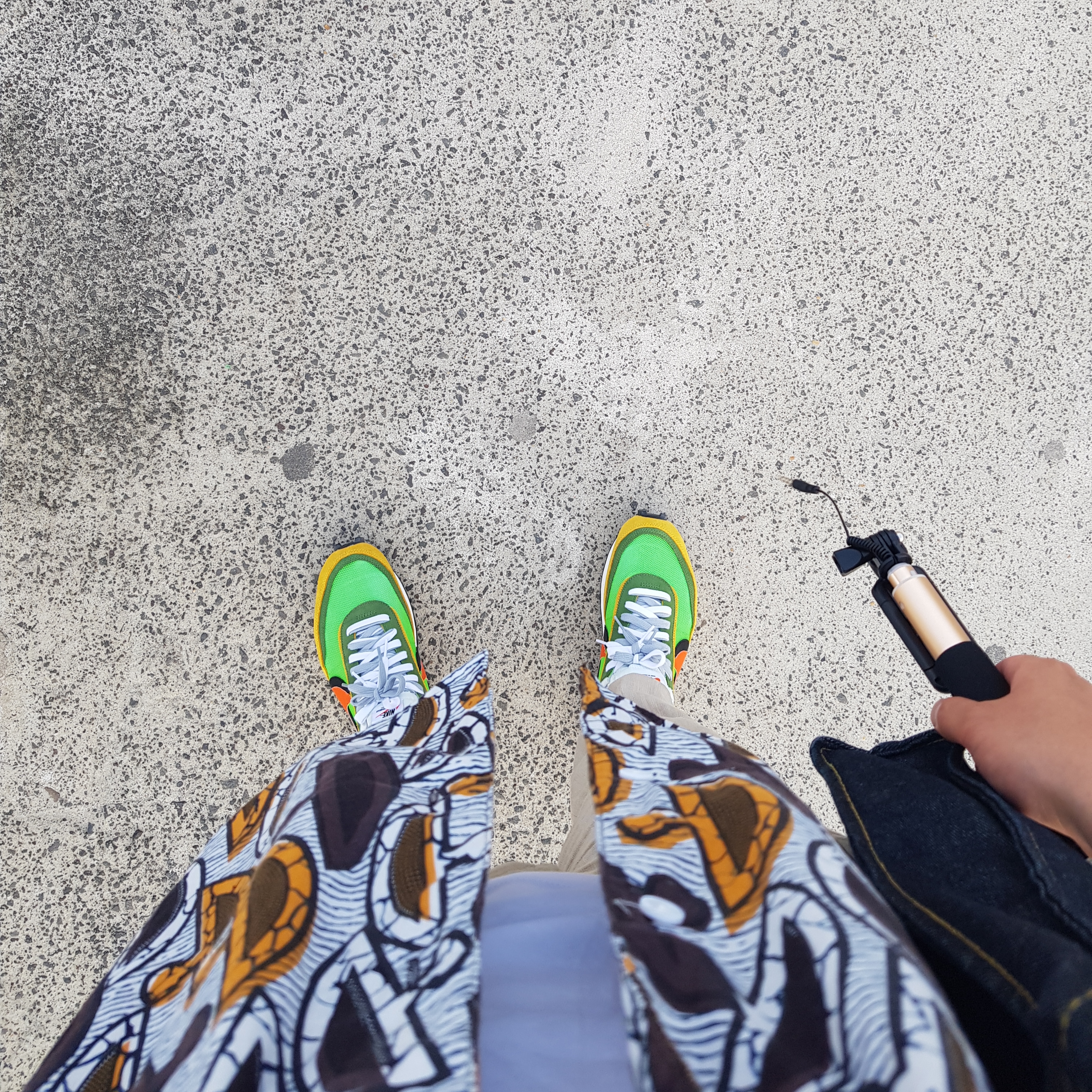 Nike x Sacai LDWaffle Green Multi 착용 스타일
