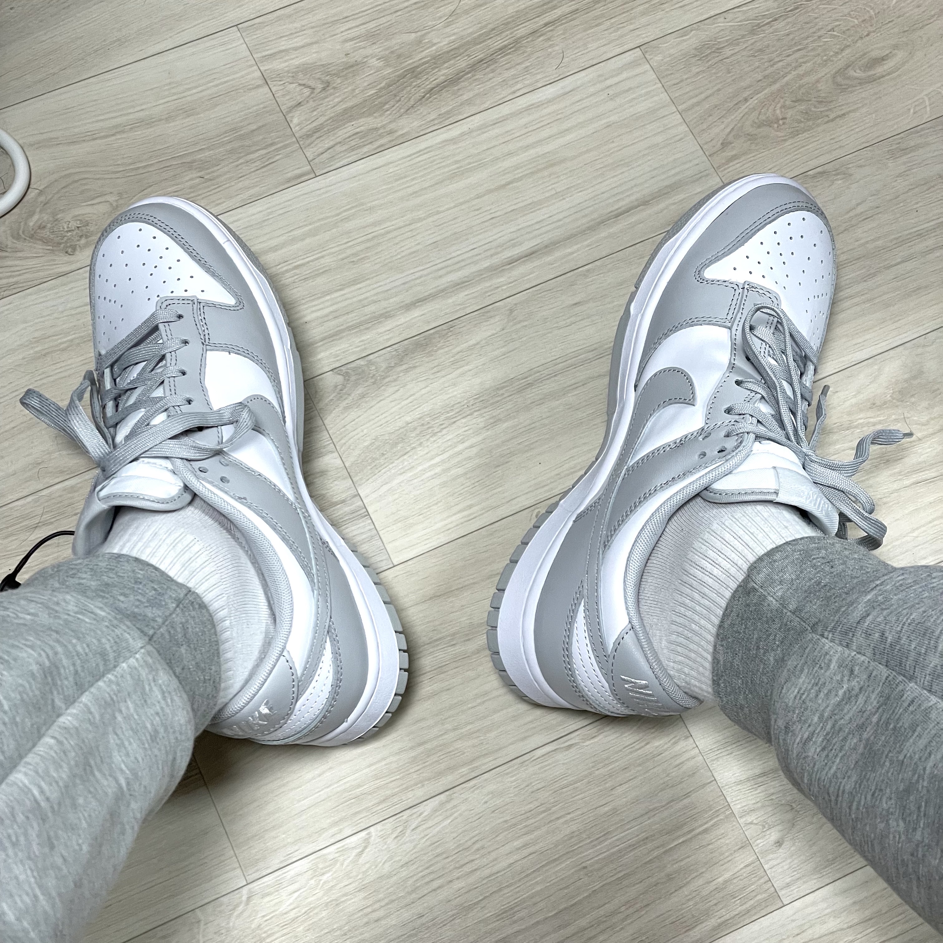 Nike Dunk Low Retro Grey Fog 착용 스타일 - 2