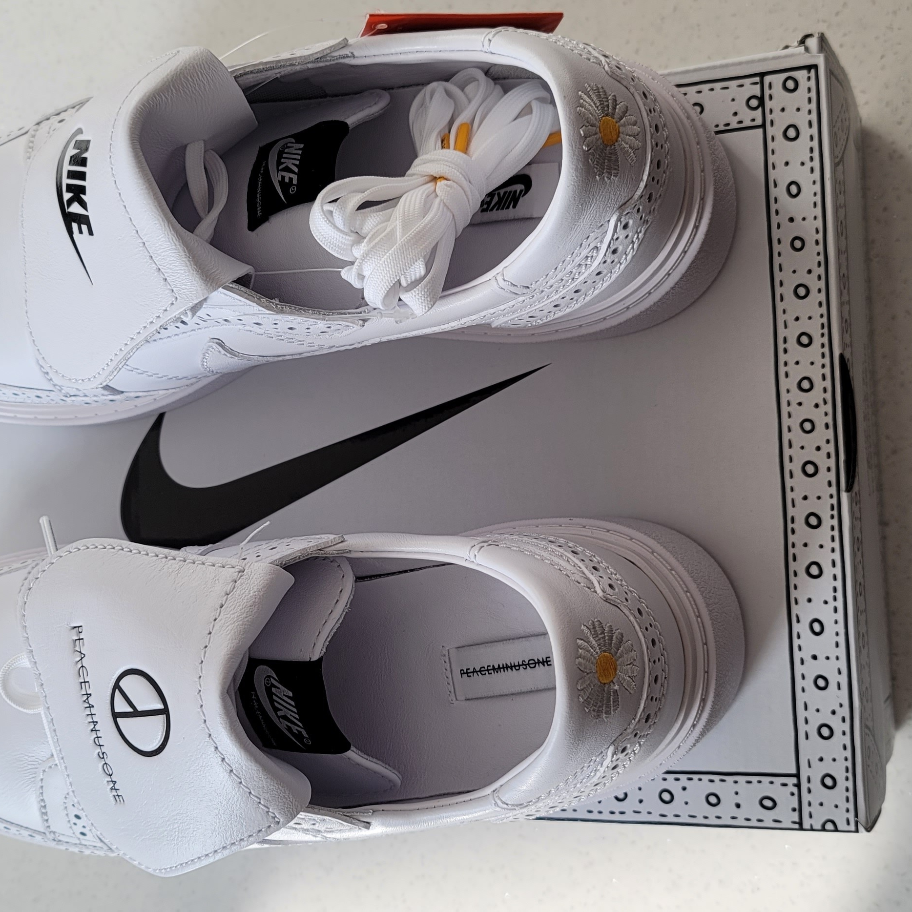 Nike x Peaceminusone Kwondo1 White 착용 스타일 - 4
