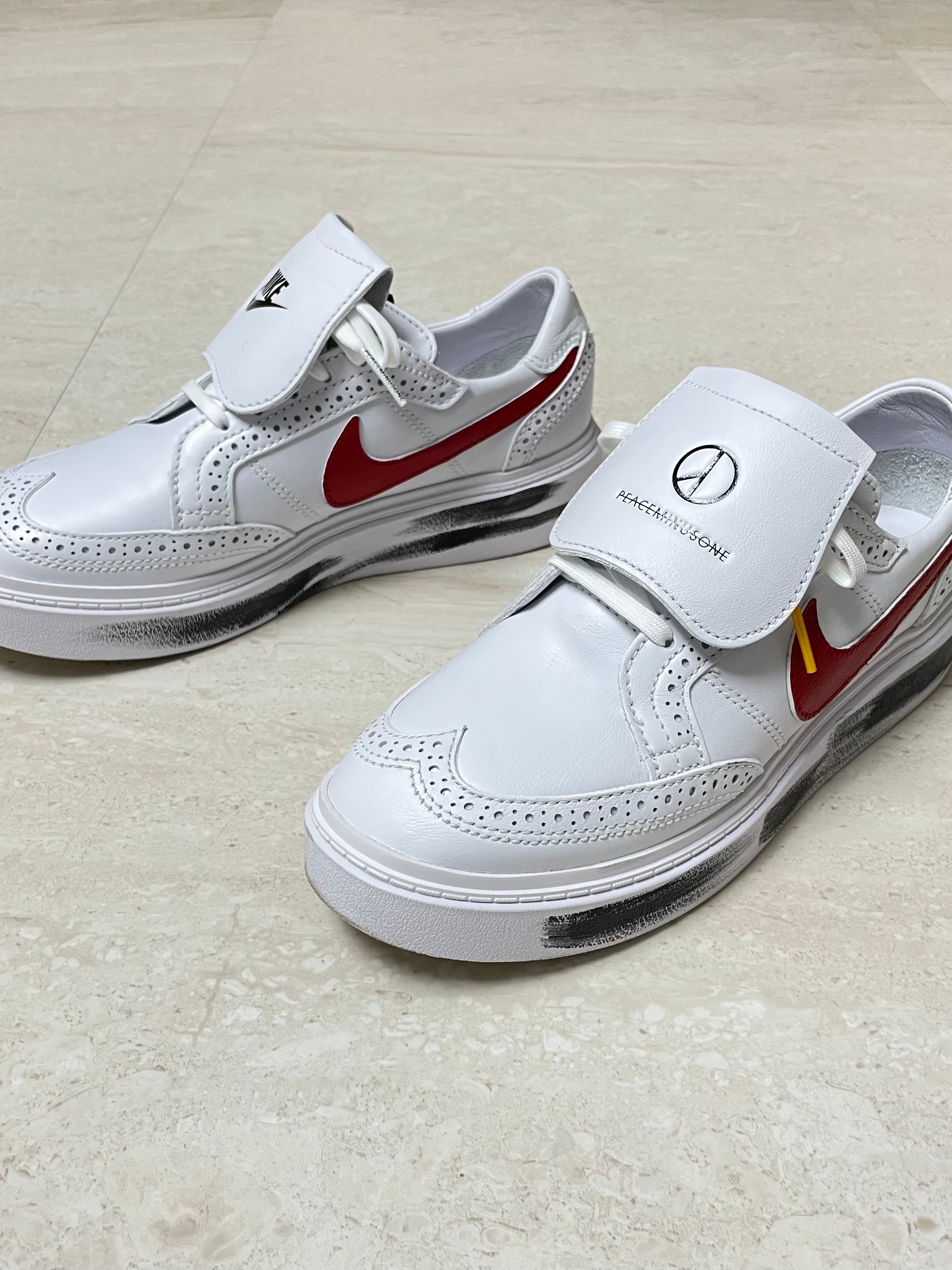 Nike x Peaceminusone Kwondo1 White 착용 스타일 - 1