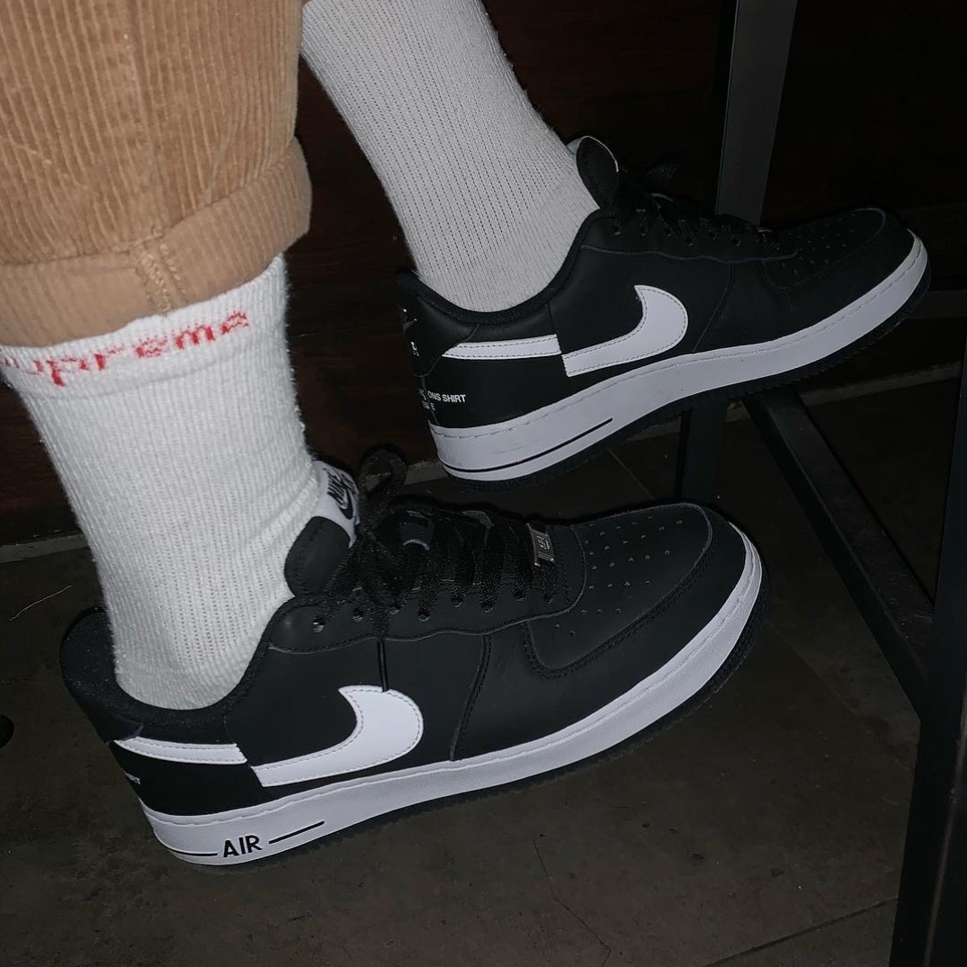 Nike x Comme des Garcons Shirt x Supreme Air Force 1 Low 2018 착용 스타일 - 1