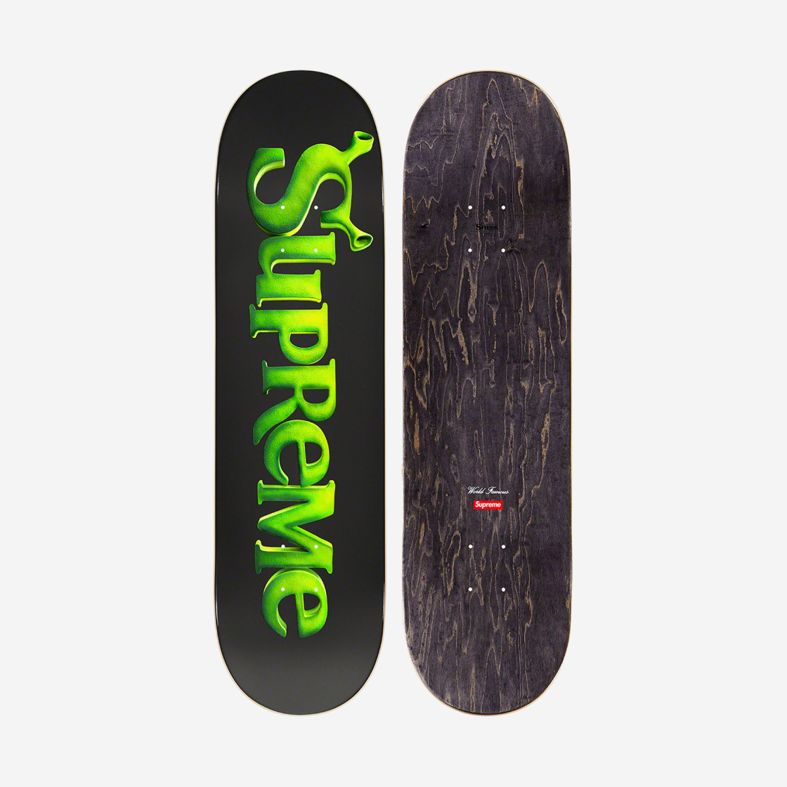 Supreme Shrek Skateboard Deck Black - 21FW 상세 이미지 1