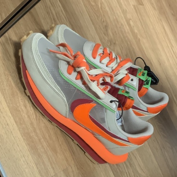 Nike x Sacai x Clot LDWaffle Orange Blaze 착용 스타일