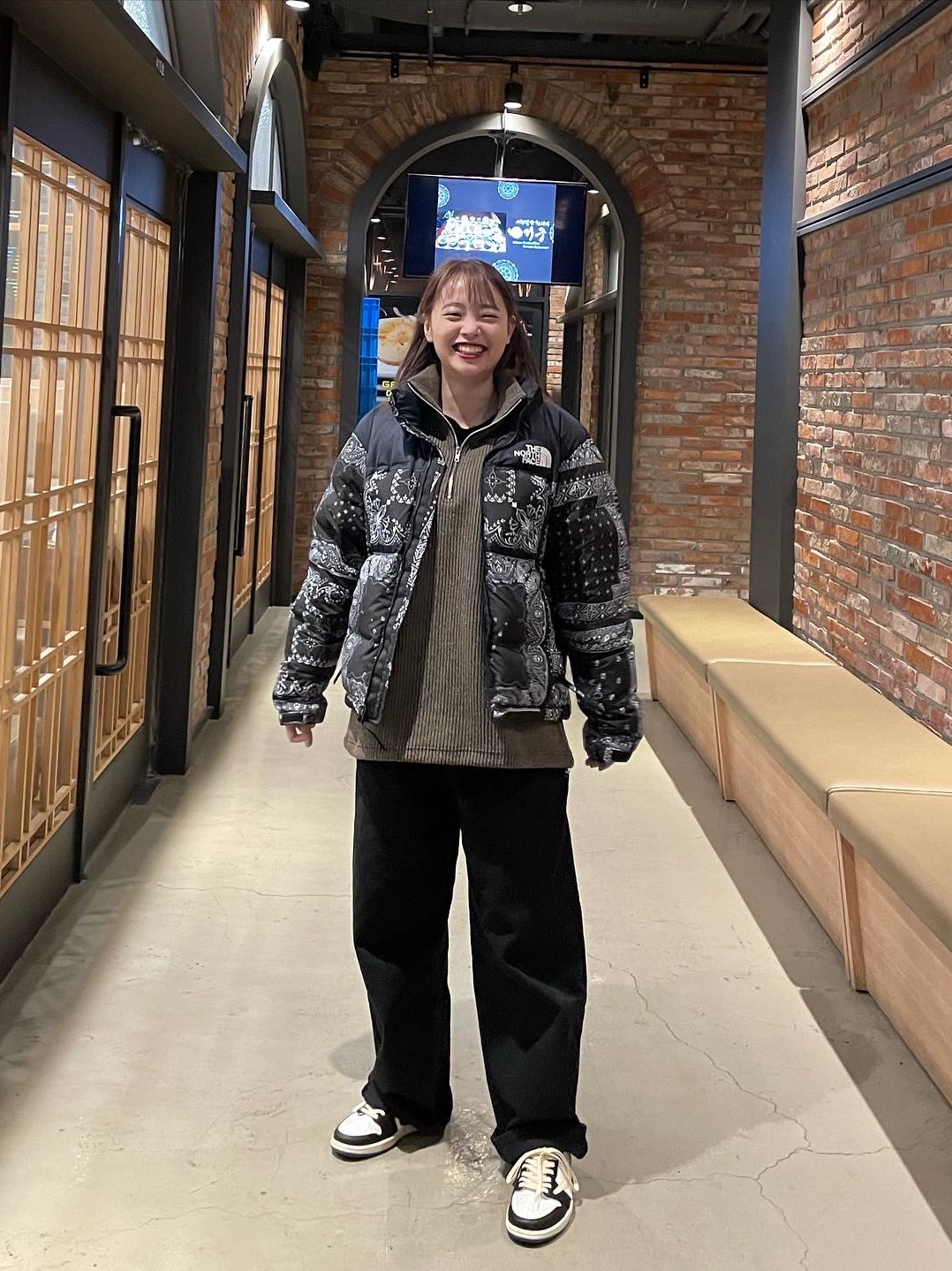 The North Face 1996 Novelty Nuptse Jacket Real Black - 21FW, Jordan 1 x Travis Scott x Fragment Retro Low OG SP Military Blue 착용 스타일 - 2