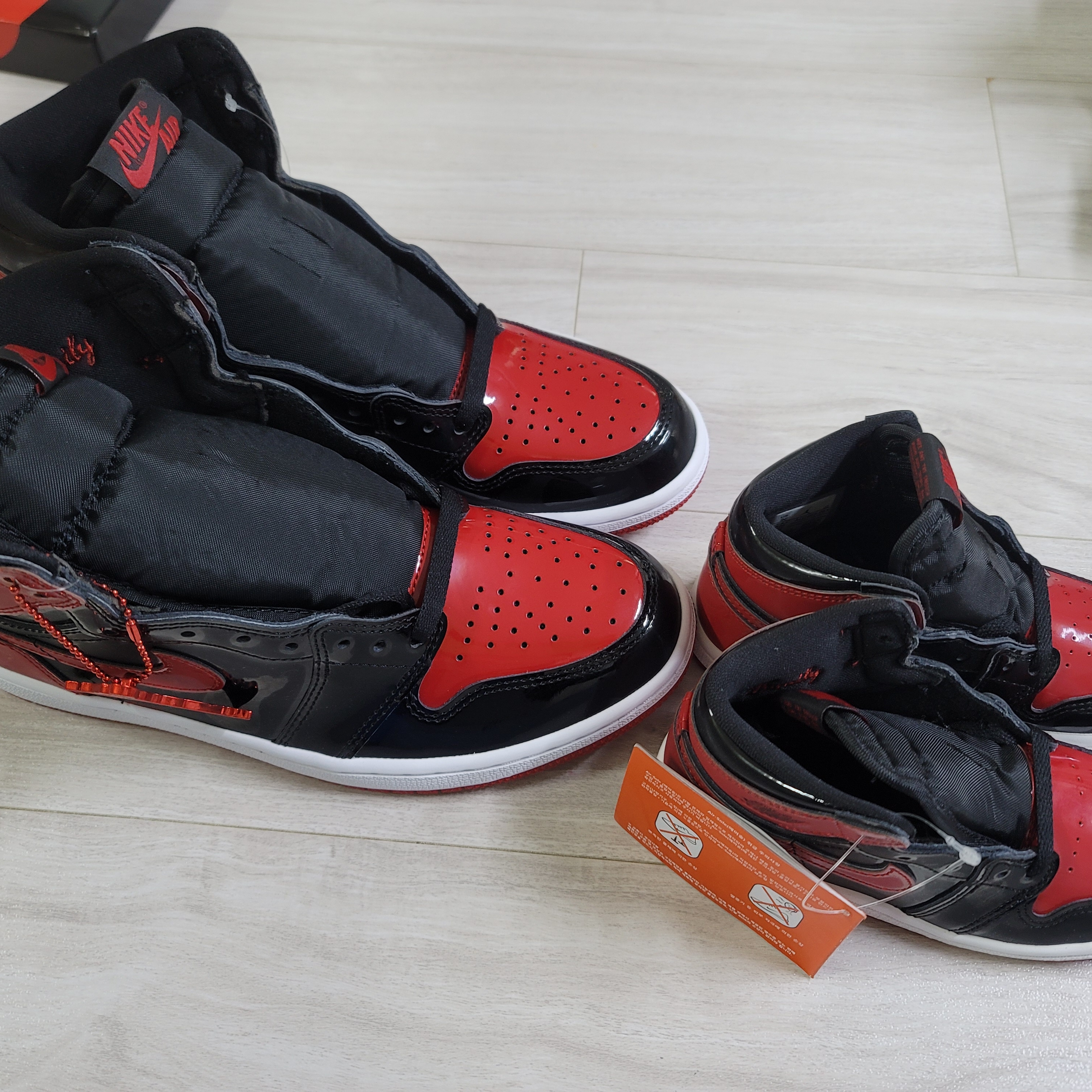 Jordan 1 Retro High OG Patent Bred, (TD) Jordan 1 Retro High OG Patent Bred 착용 스타일 - 3