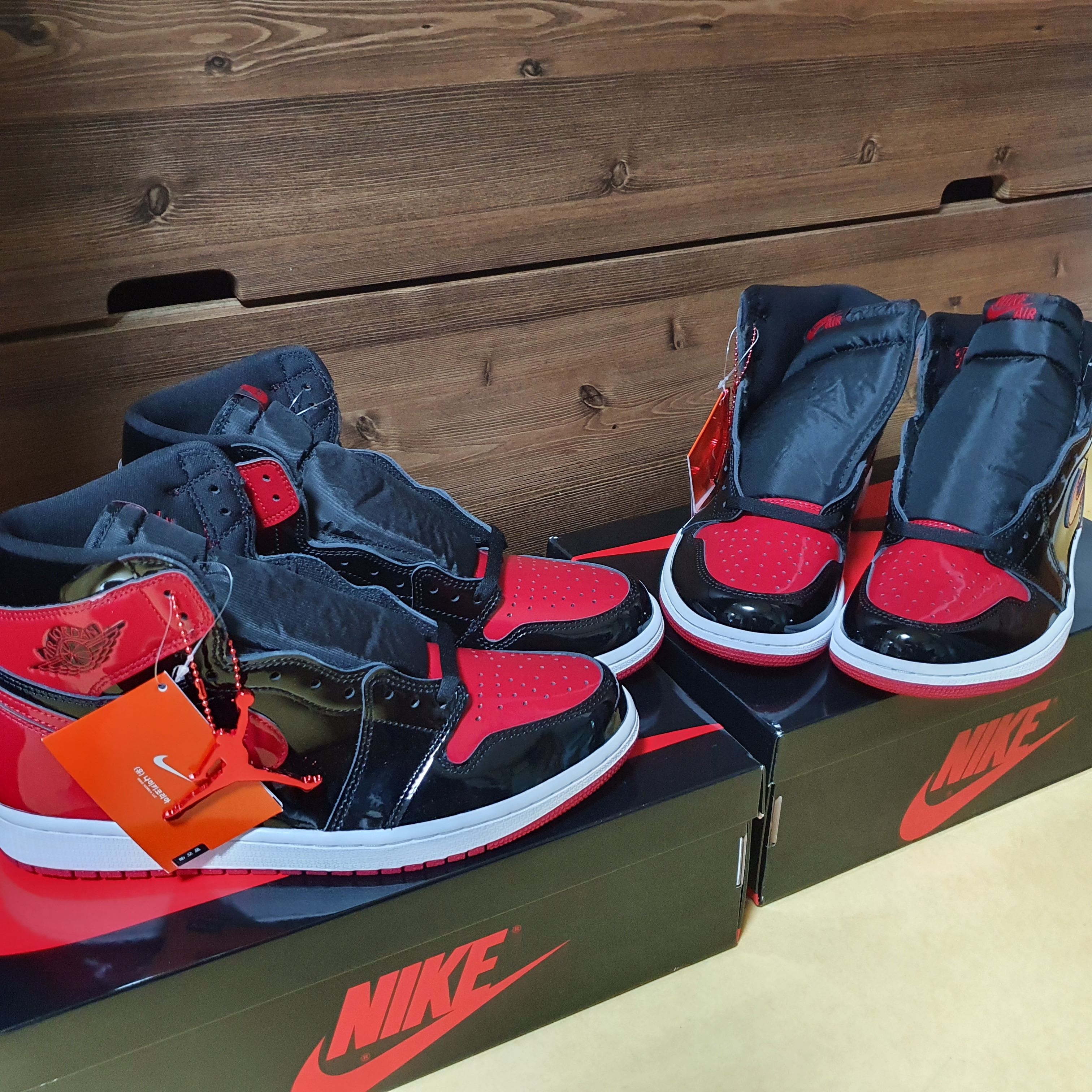Jordan 1 Retro High OG Patent Bred 착용 스타일