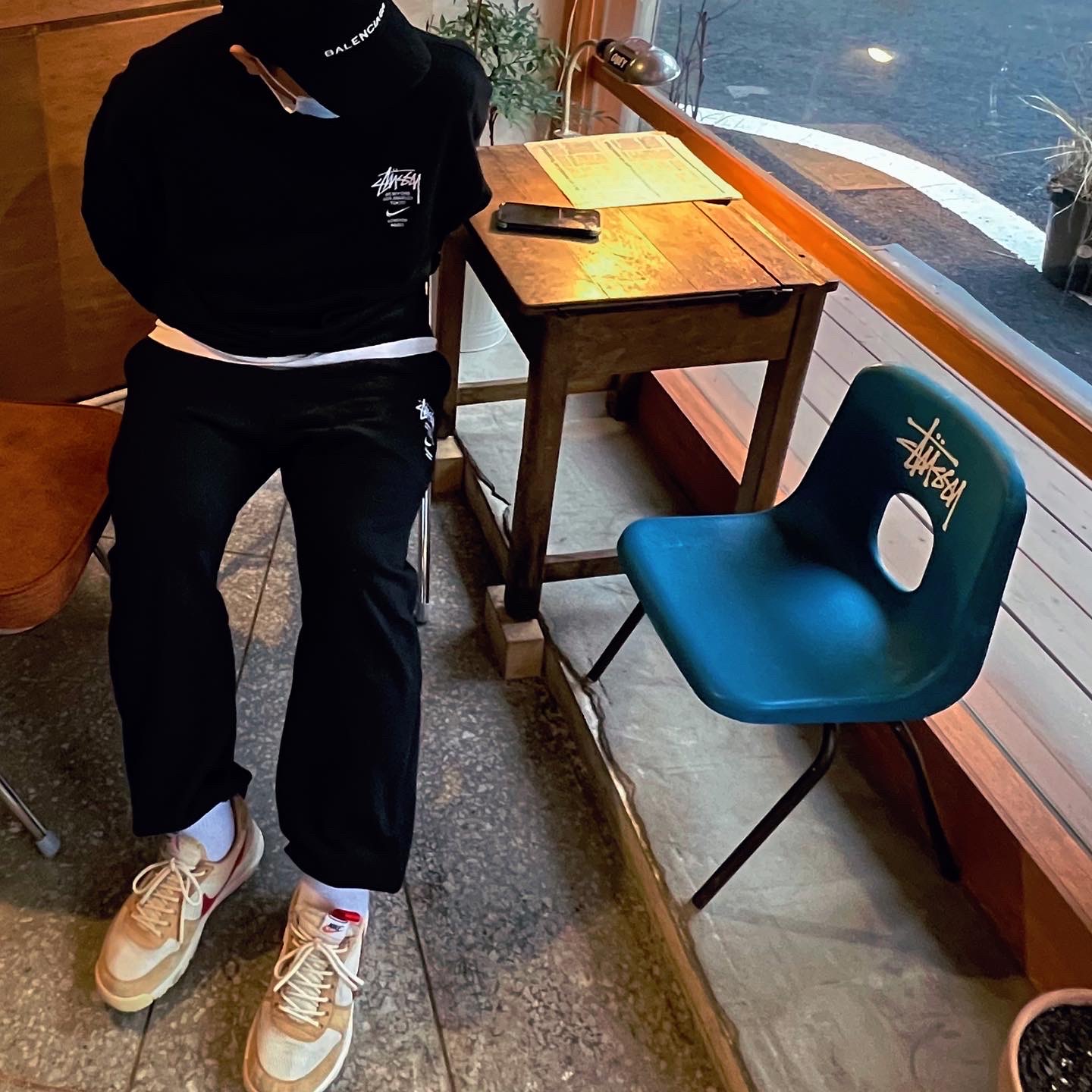 Nike x Tom Sachs Mars Yard Shoe 2.0 Space Camp, Nike x Stussy NRG ZR Fleece Crewneck Black - US/EU 착용 스타일