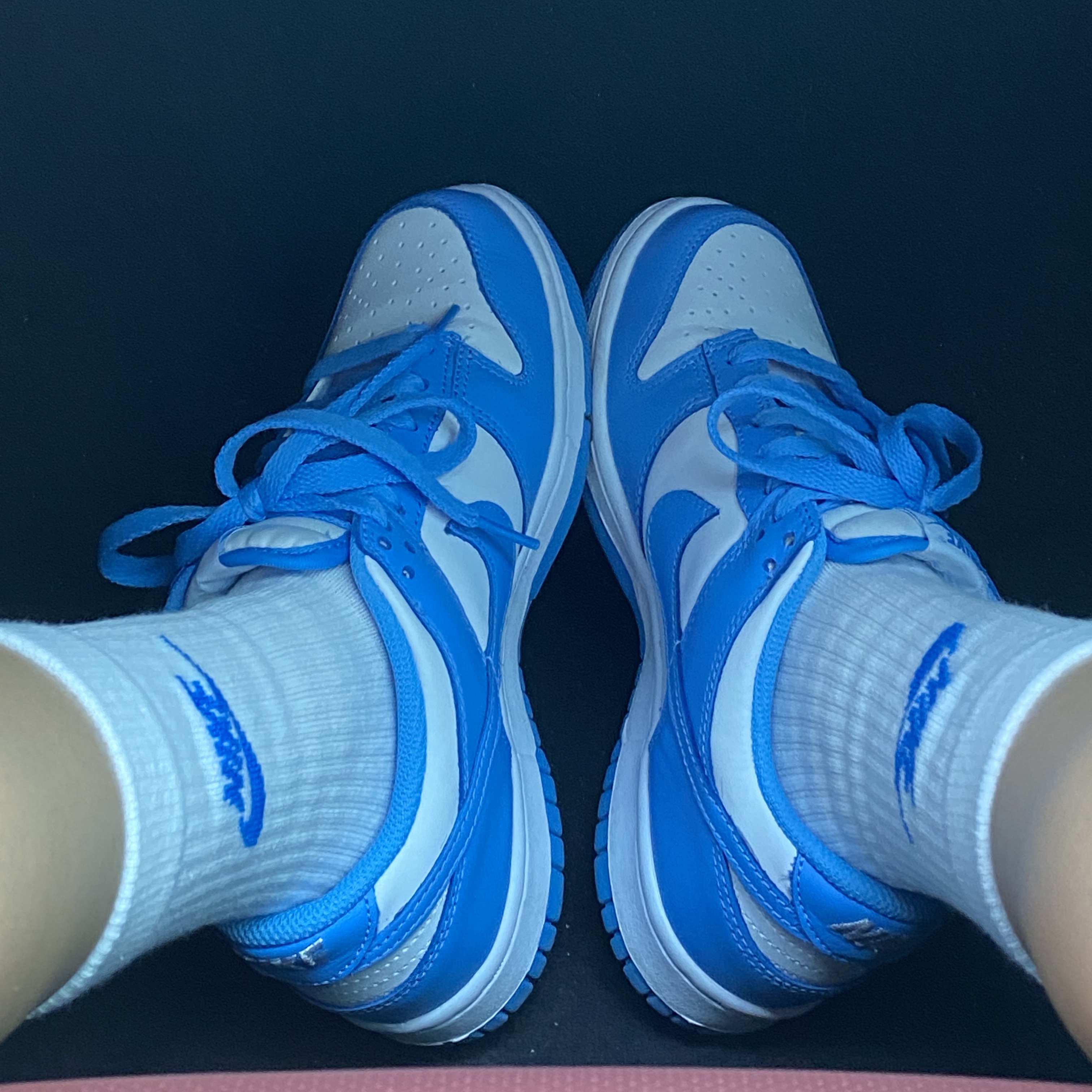 (GS) Nike Dunk Low University Blue 착용 스타일