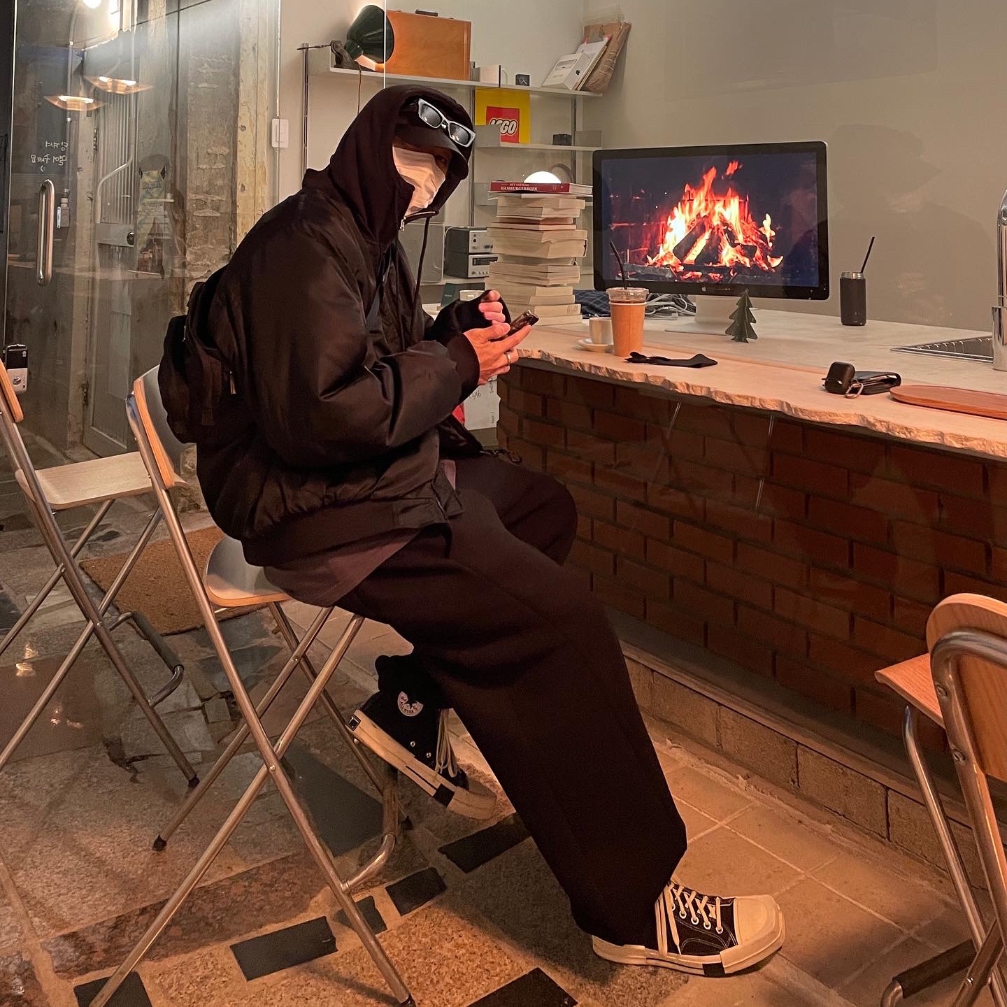 Converse x Drkshdw Turbodrk Chuck 70 Hi Black 착용 스타일 - 2