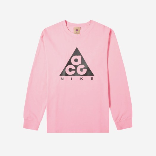 나이키 ACG 롱슬리브 로고 티셔츠 로터스 핑크 - 아시아