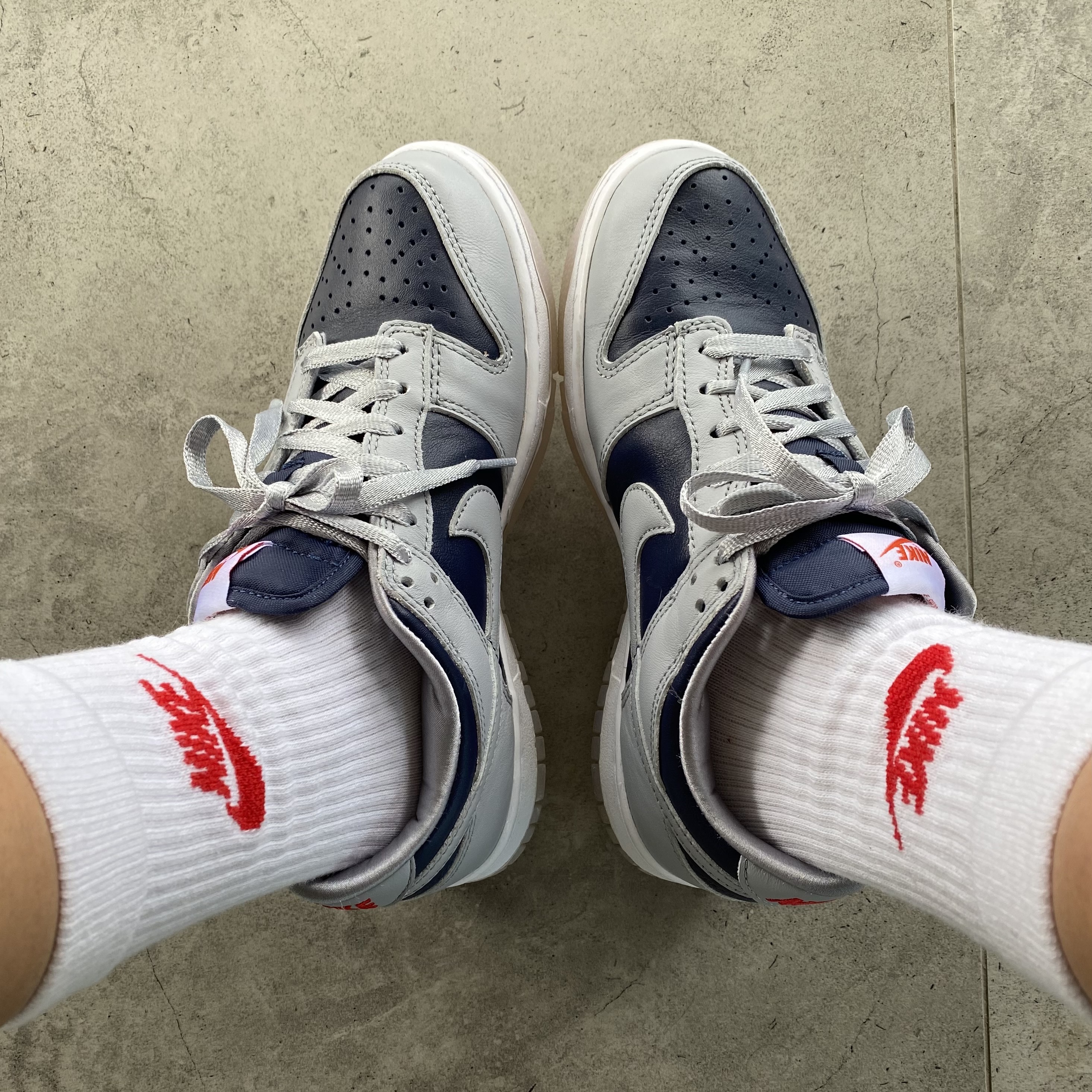 (W) Nike Dunk Low SP College Navy 착용 스타일