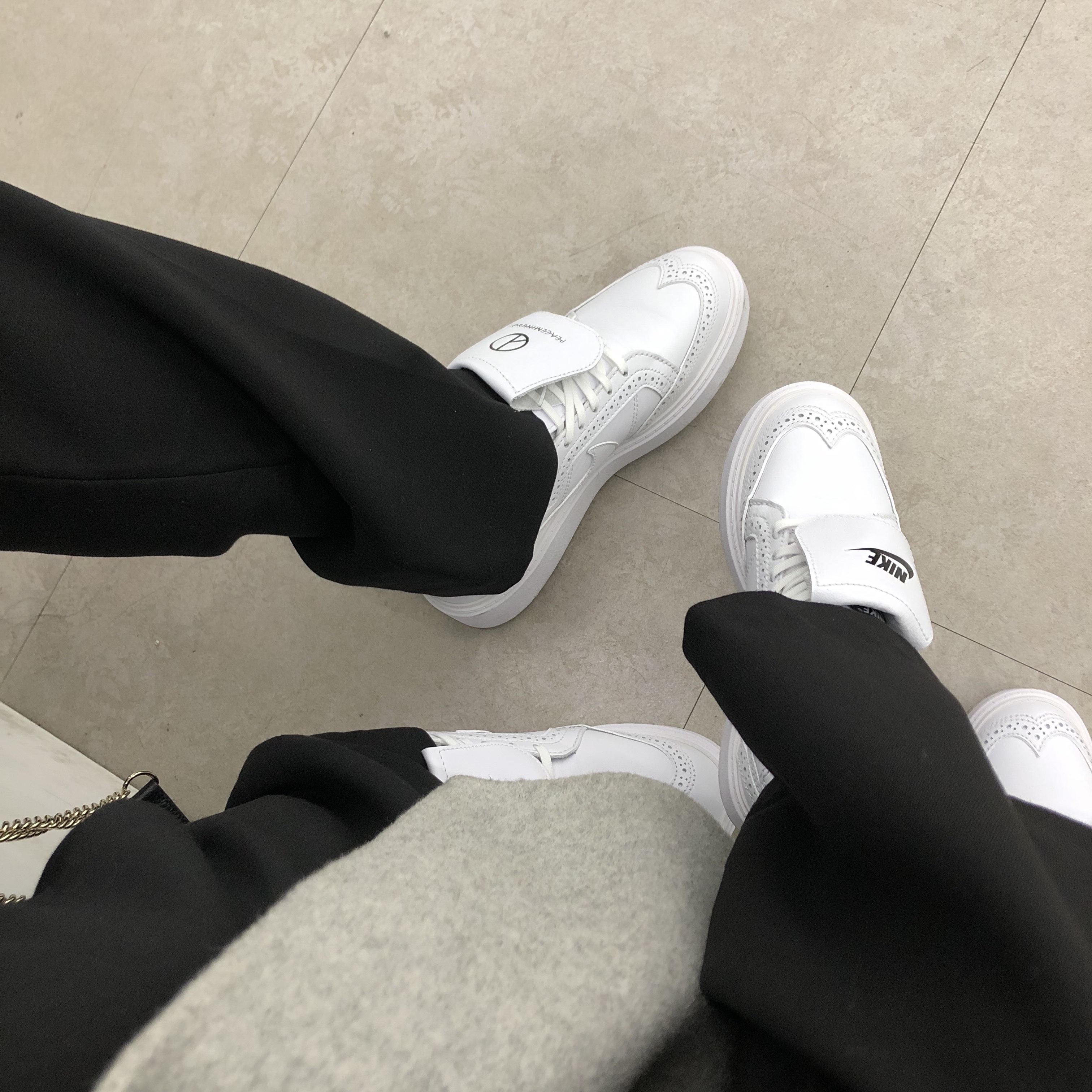 Nike x Peaceminusone Kwondo1 White 착용 스타일