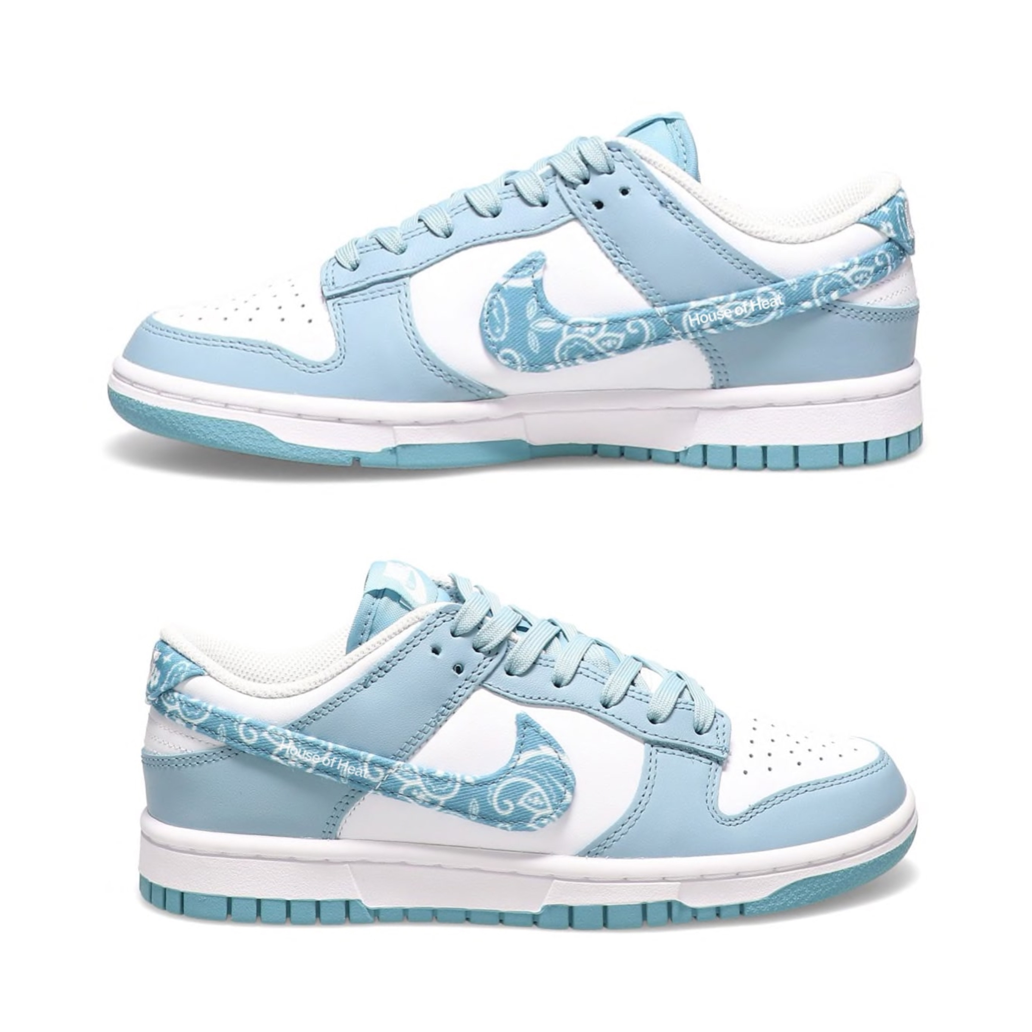 (W) Nike Dunk Low Essential Blue Paisley 착용 스타일 - 3