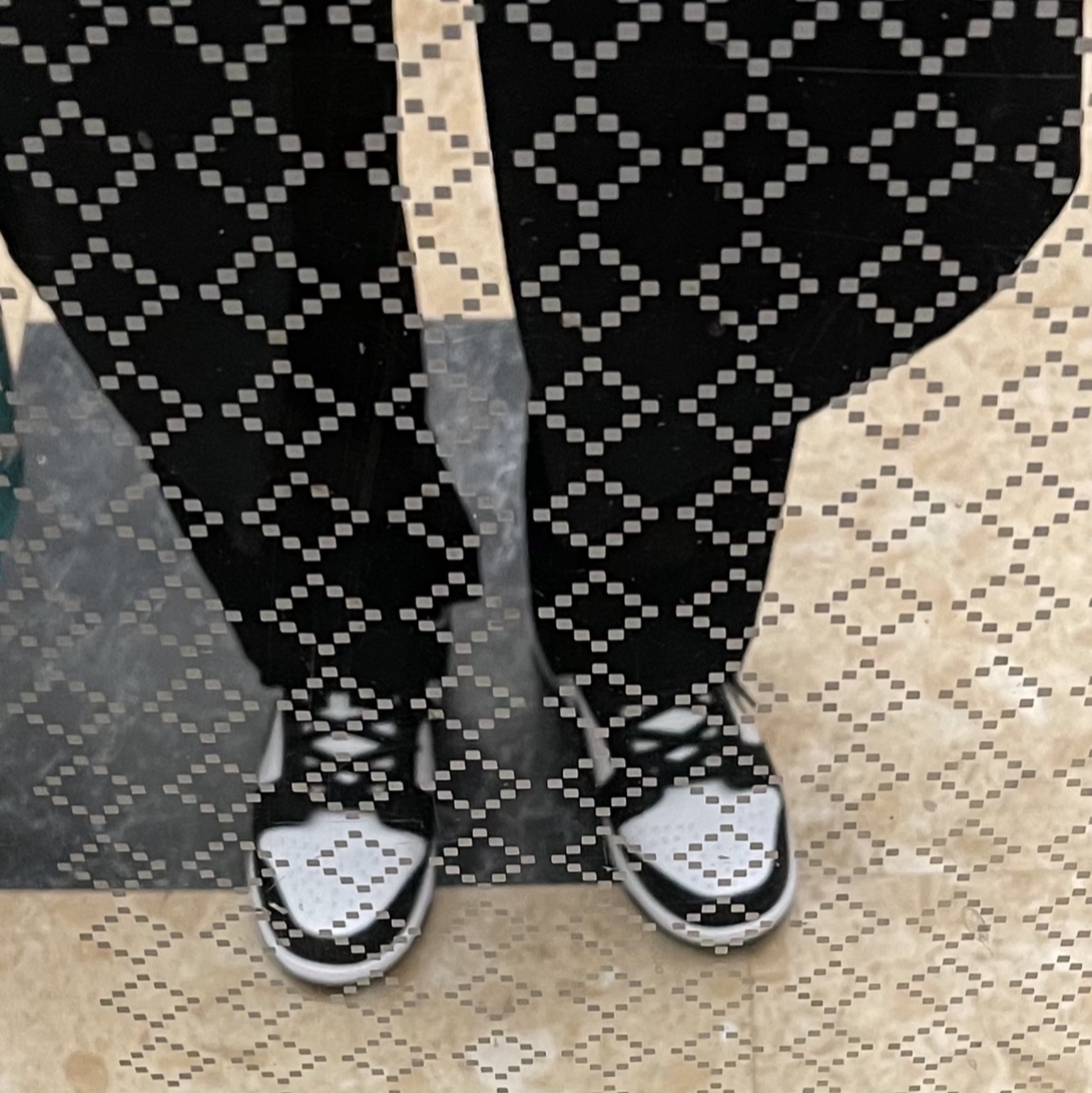 Nike Dunk Low Retro Black 착용 스타일 - 3