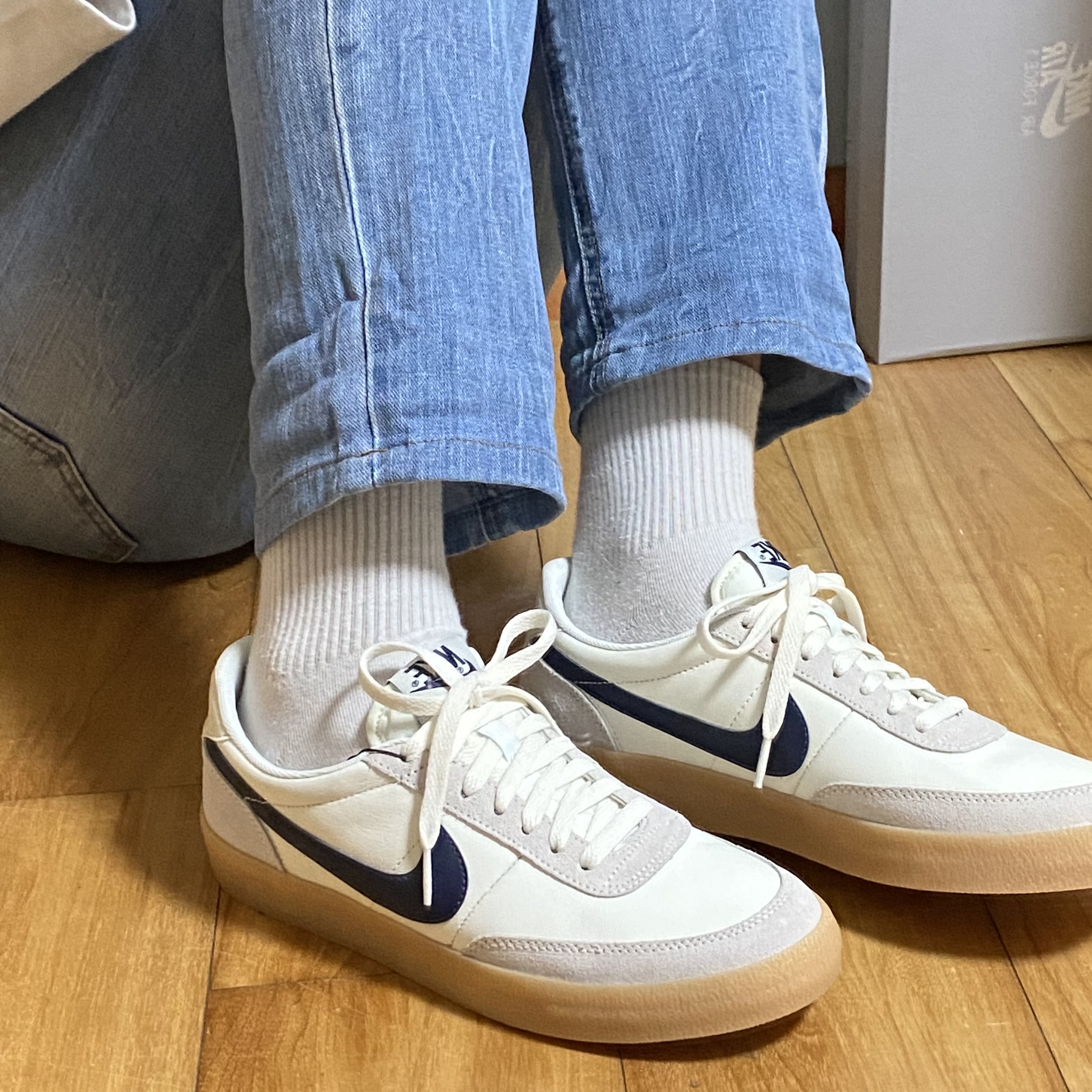 Nike x J.Crew Killshot 2 Sail Midnight Navy 착용 스타일 - 2
