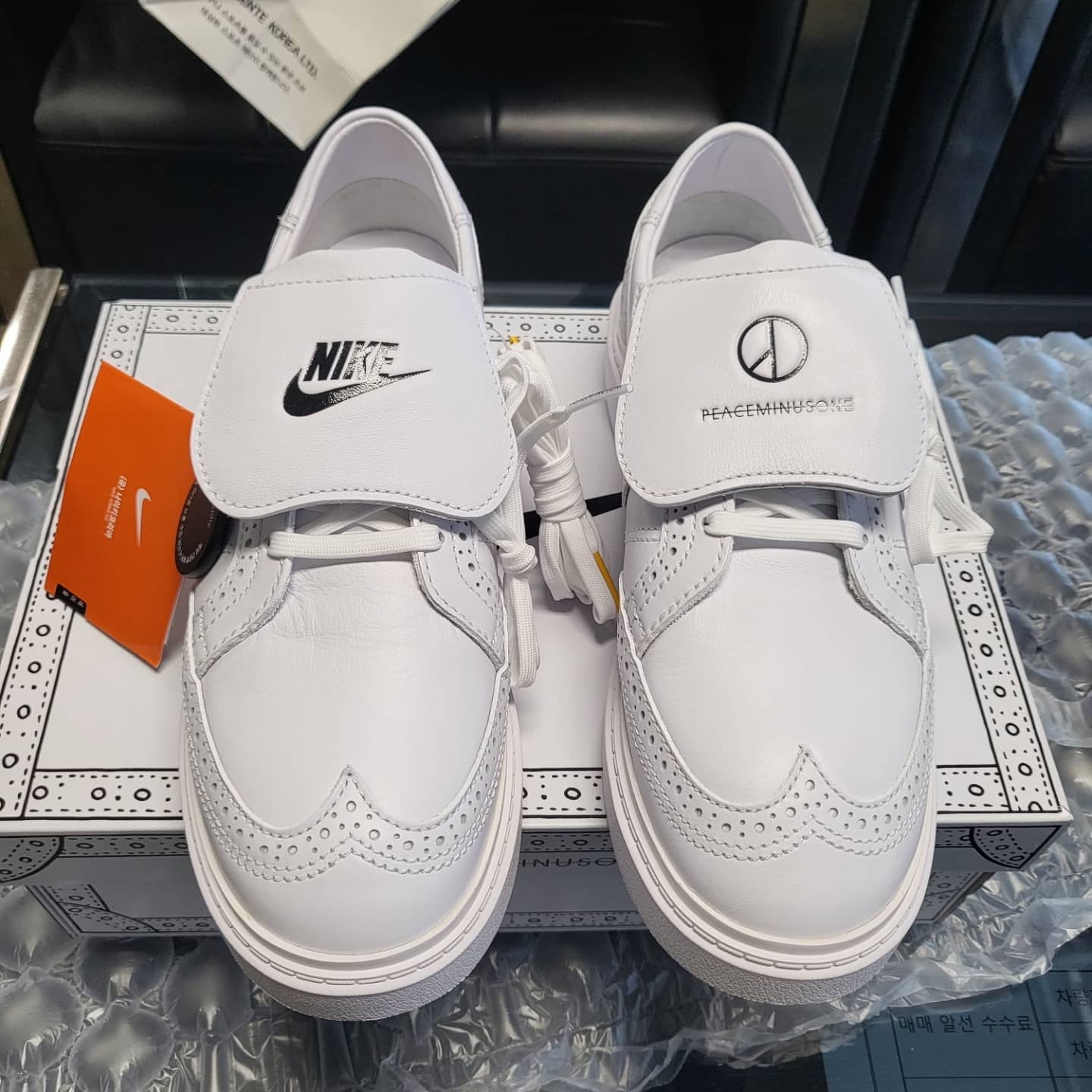 Nike x Peaceminusone Kwondo1 White 착용 스타일 - 2
