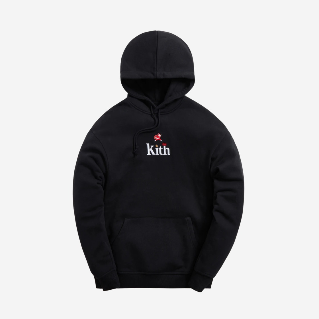 Kith Serif Chimney Hoodie Black 상세 이미지 1