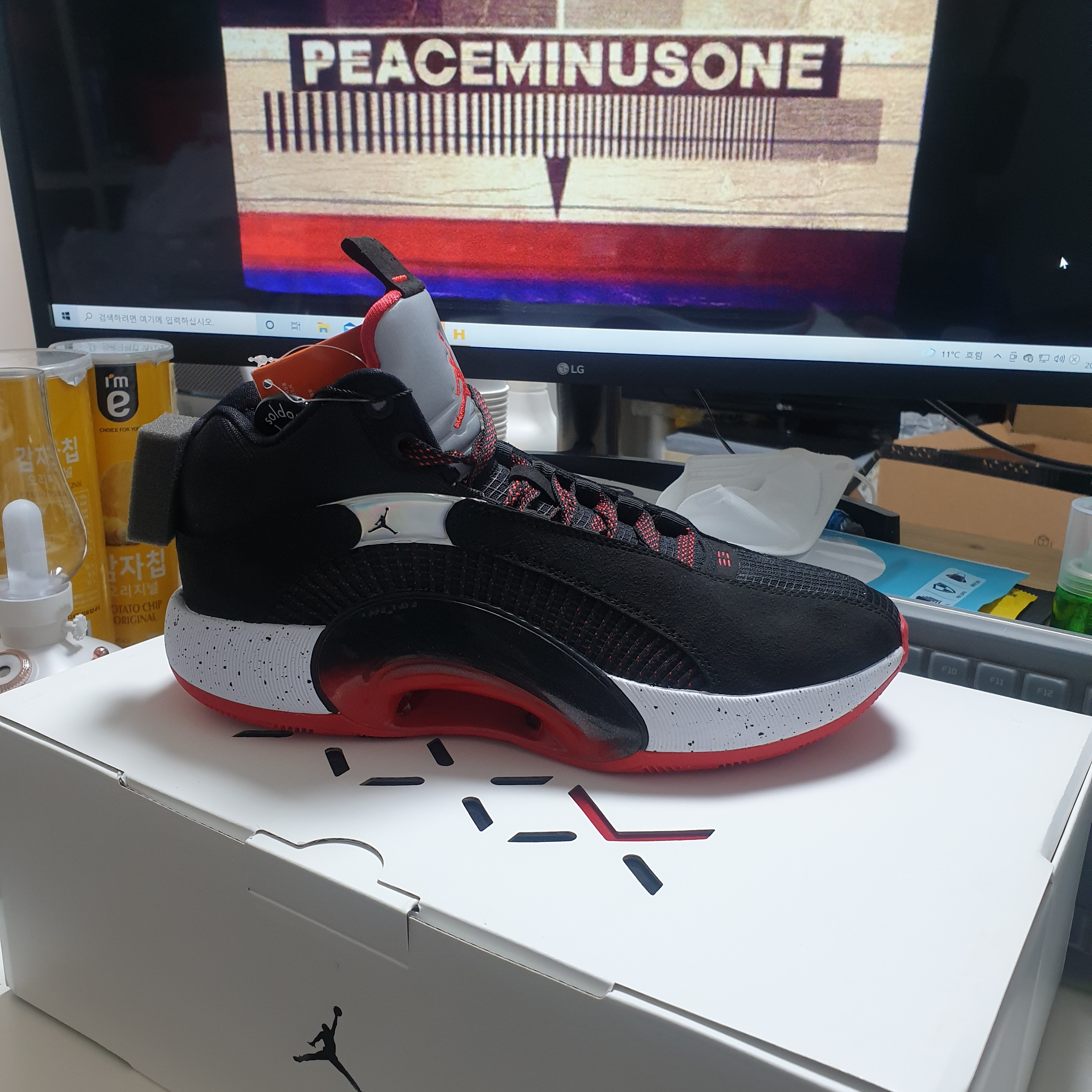 Jordan XXXV PF Bred 착용 스타일 - 1