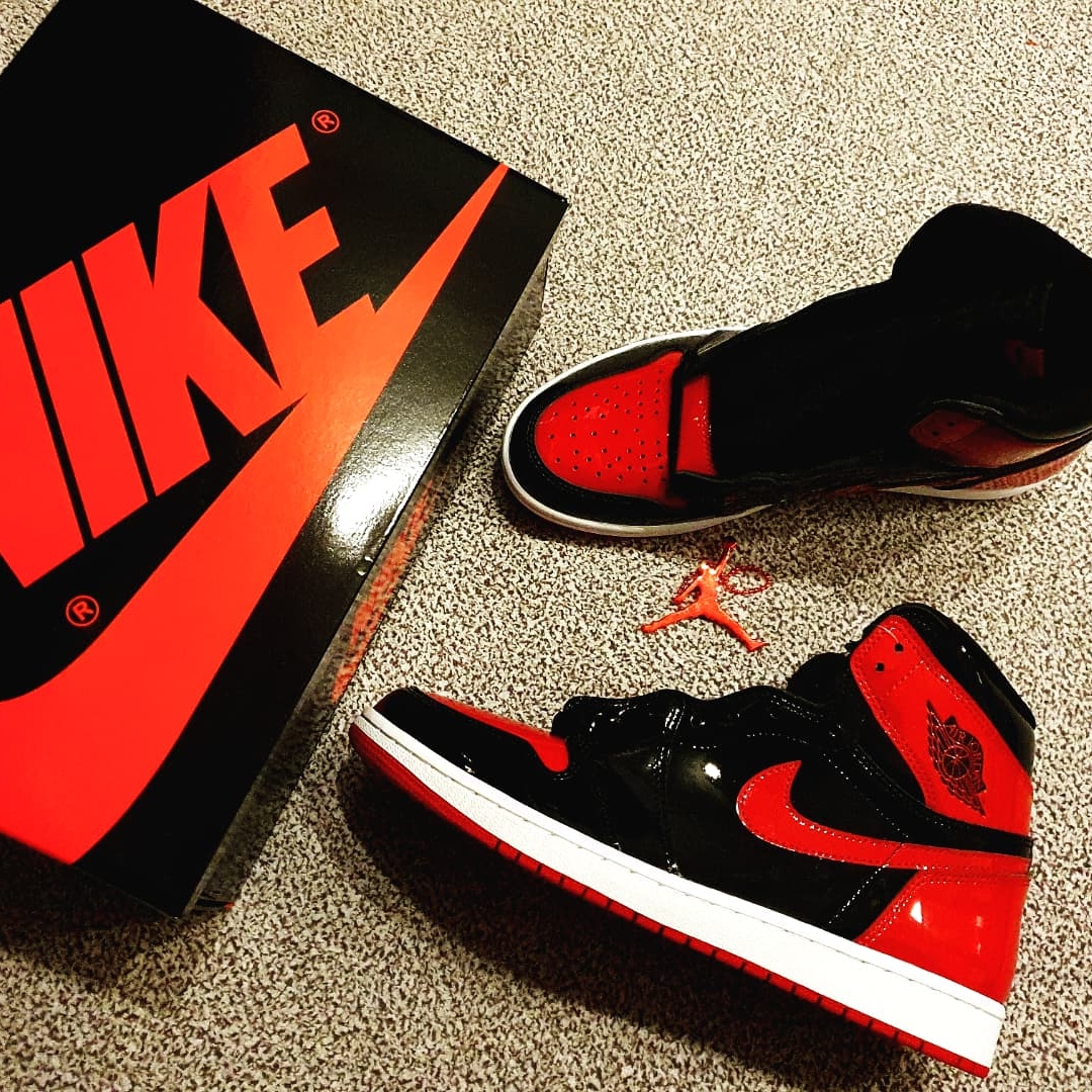 Jordan 1 Retro High OG Patent Bred 착용 스타일