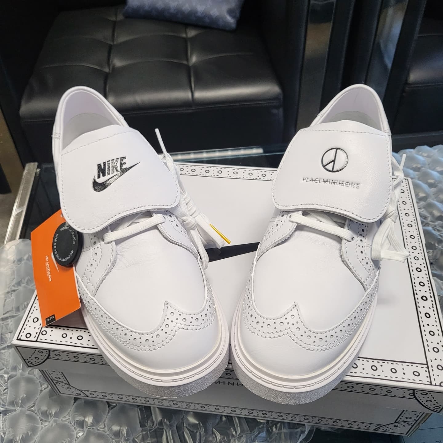 Nike x Peaceminusone Kwondo1 White 착용 스타일 - 4