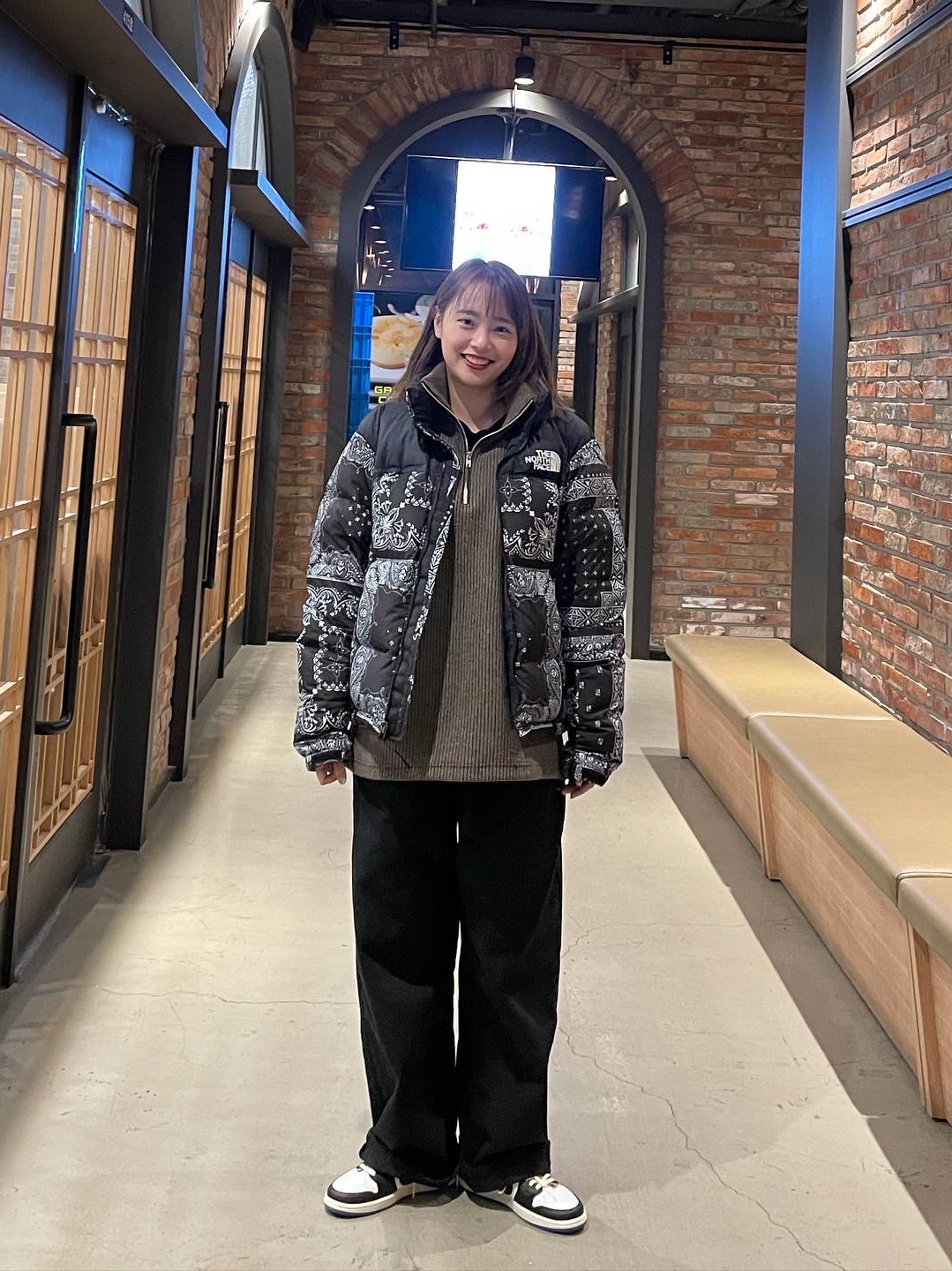 The North Face 1996 Novelty Nuptse Jacket Real Black - 21FW, Jordan 1 x Travis Scott x Fragment Retro Low OG SP Military Blue 착용 스타일 - 1