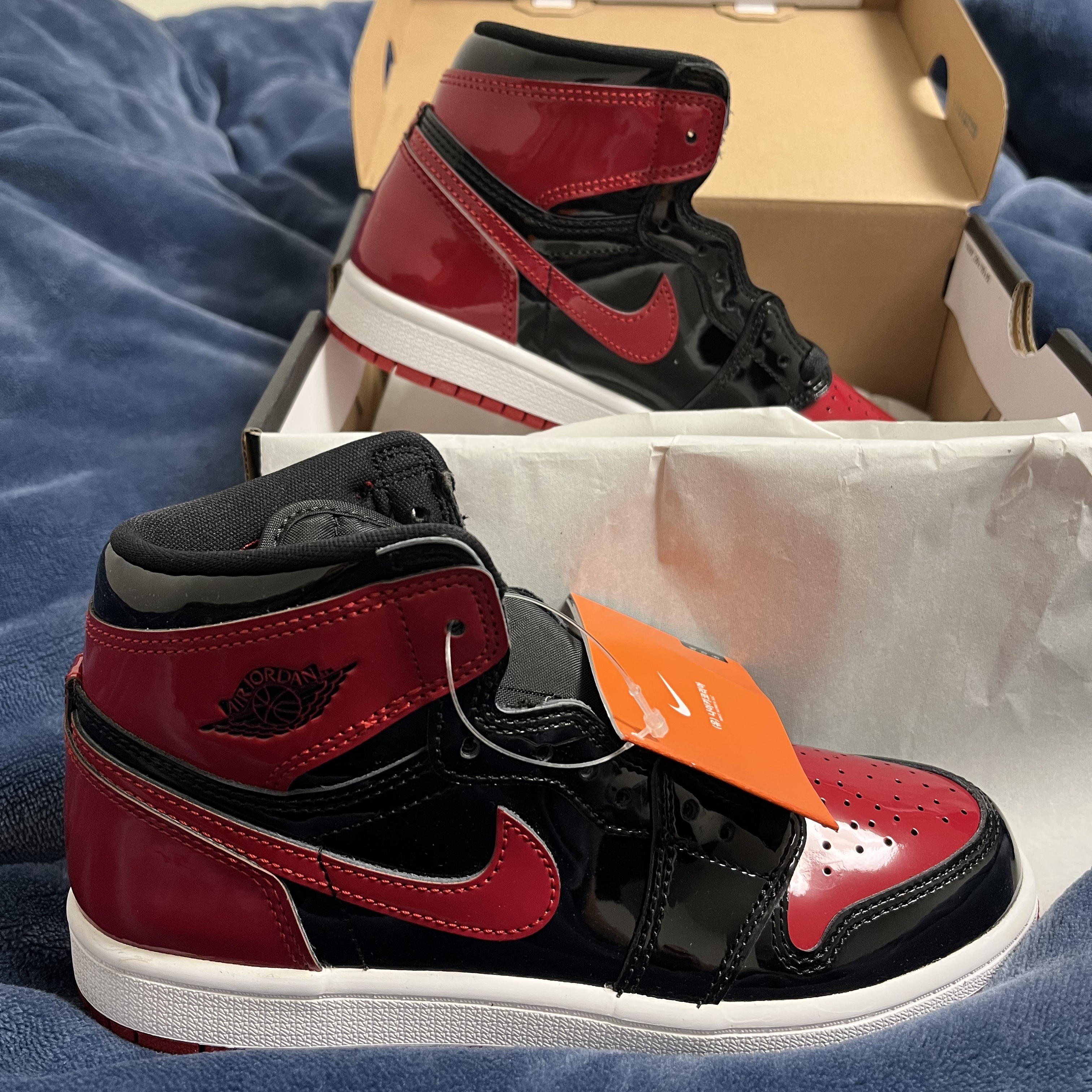 (PS) Jordan 1 Retro High OG Patent Bred 착용 스타일