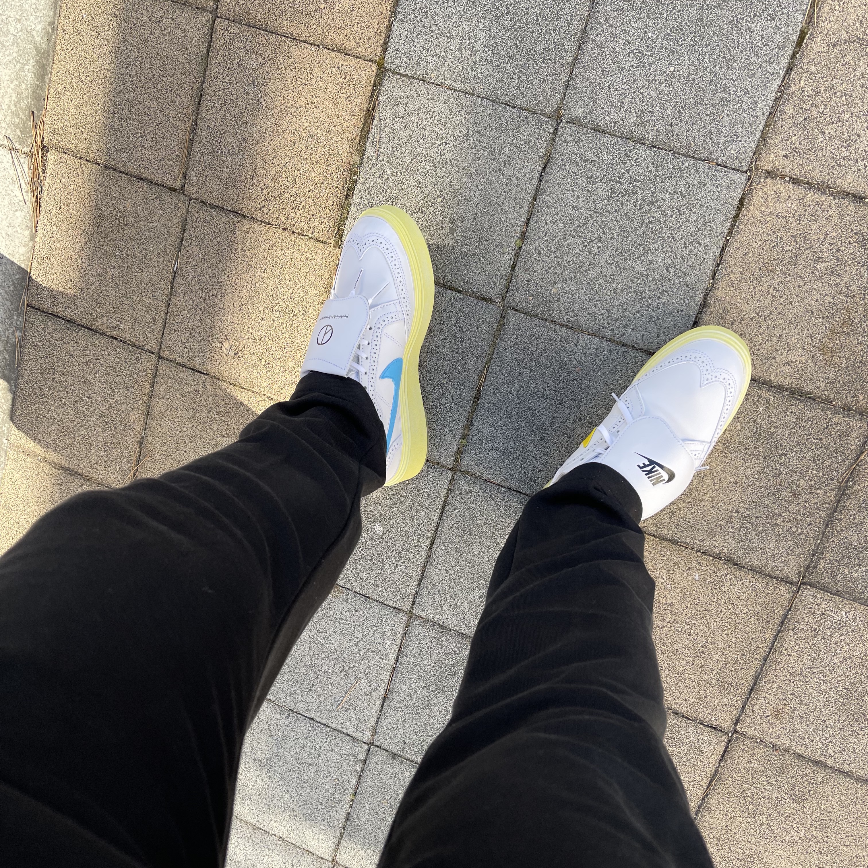 Nike x Peaceminusone Kwondo1 White 착용 스타일