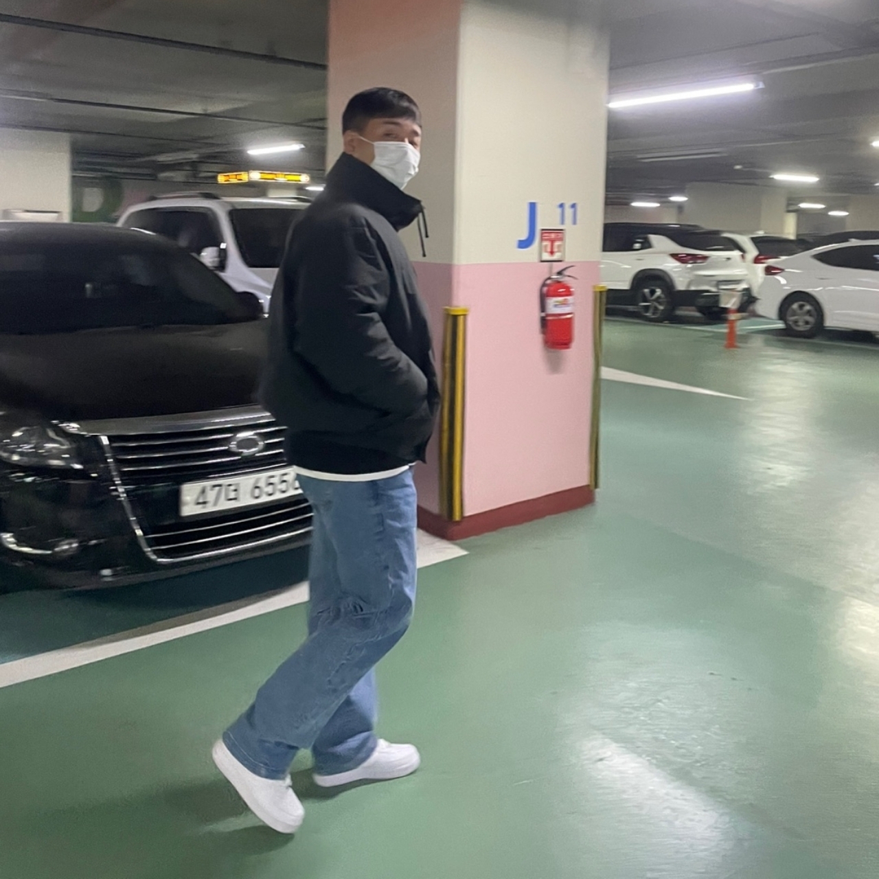Essentials Puffer Jacket Black - 20FW, Nike Air Force 1 '07 Low White 착용 스타일