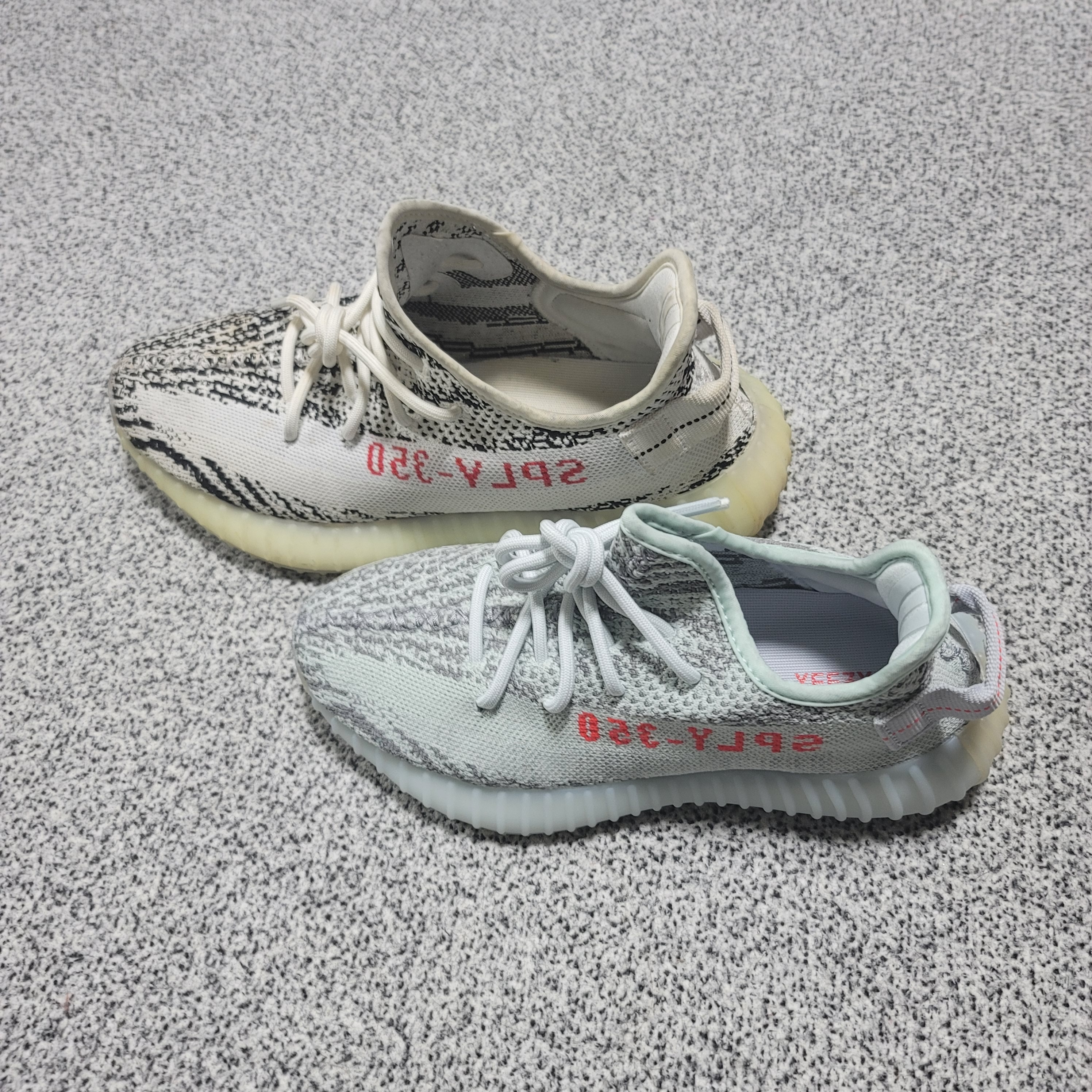 Adidas Yeezy Boost 350 V2 Zebra 2017/2019/2020, Adidas Yeezy Boost 350 V2 Blue Tint 2017 착용 스타일