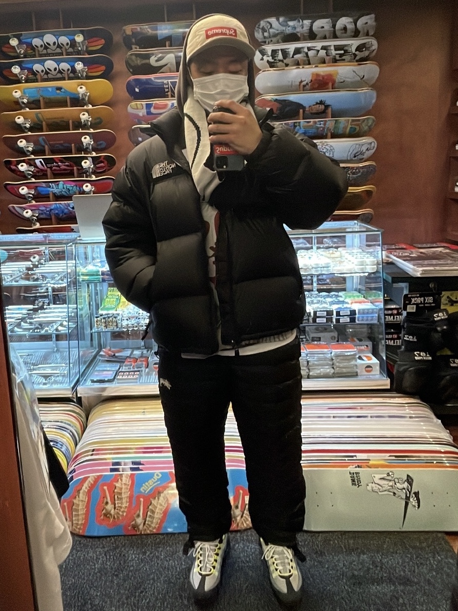 Nike Air Max 95 OG Neon Yellow 2020, Nike x Stussy Insultd Pants Black - Asia 착용 스타일