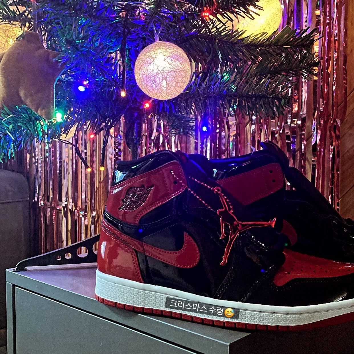 Jordan 1 Retro High OG Patent Bred 착용 스타일