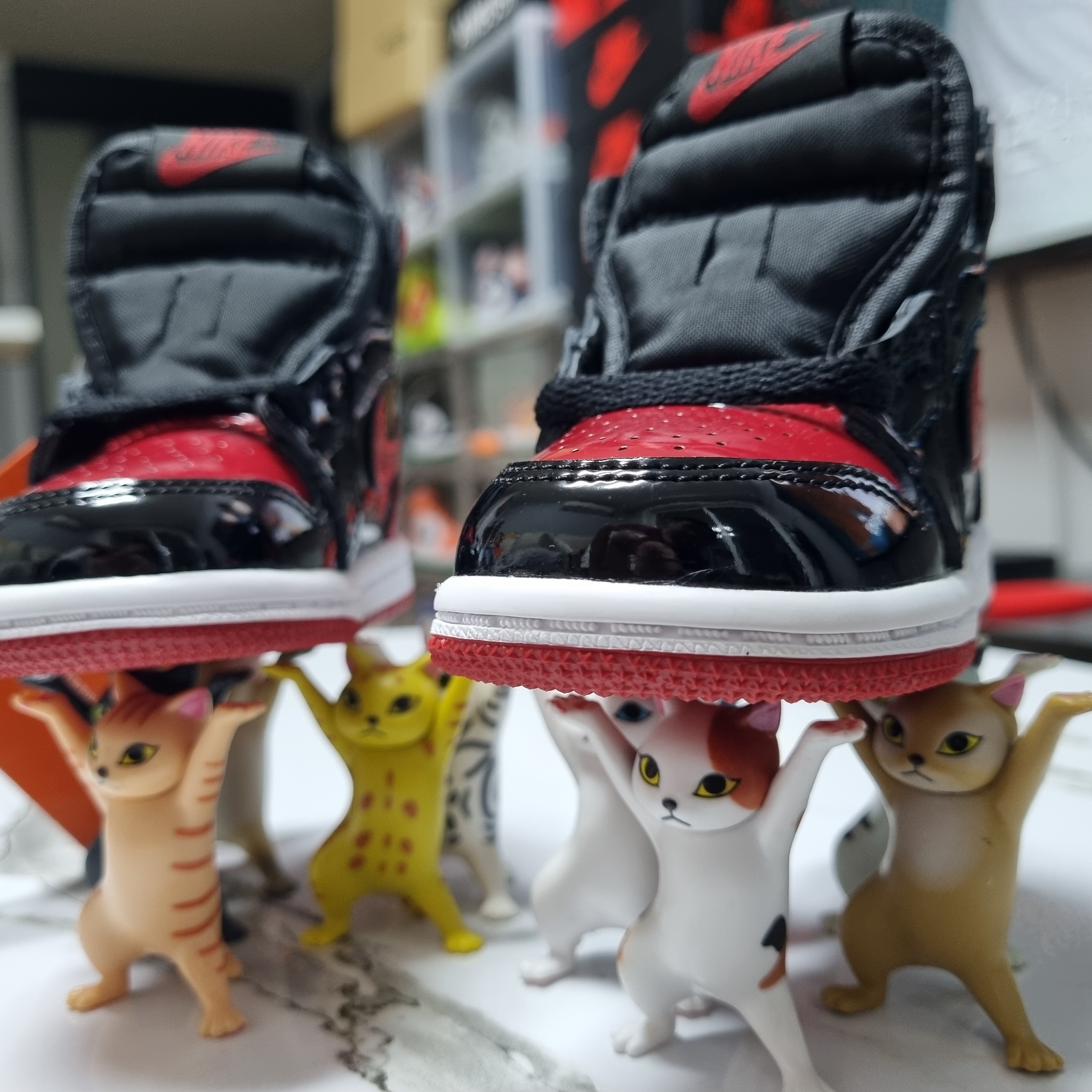 Jordan 1 Retro High OG Patent Bred, (GS) Jordan 1 Retro High OG Patent Bred 착용 스타일 - 3
