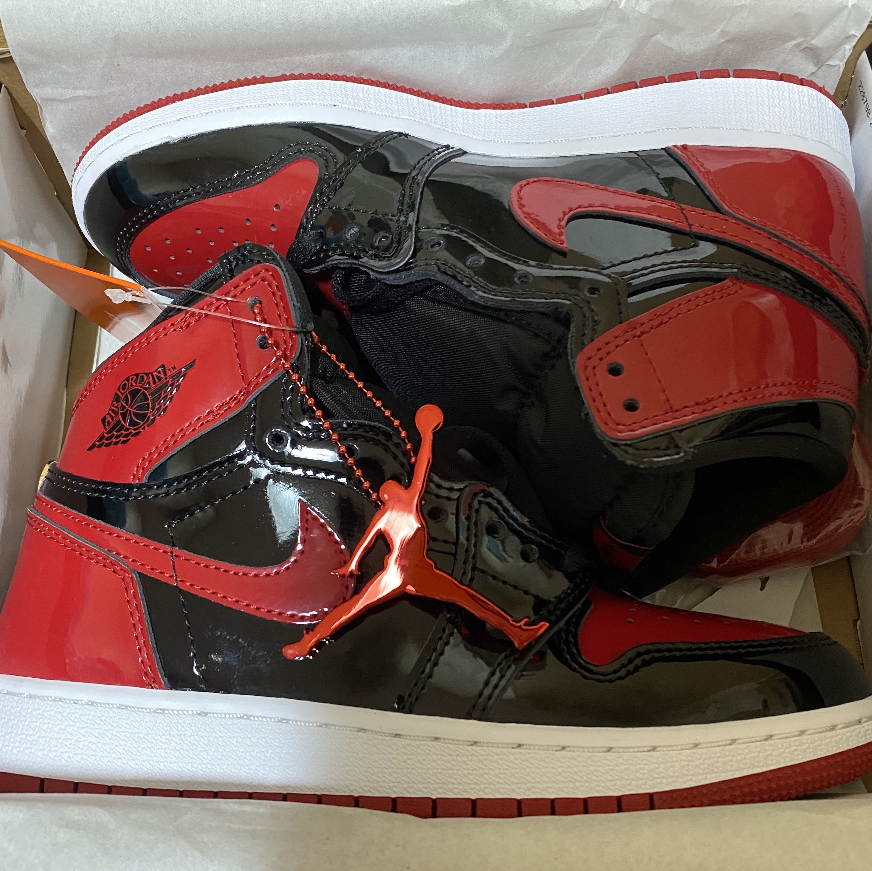 (GS) Jordan 1 Retro High OG Patent Bred 착용 스타일