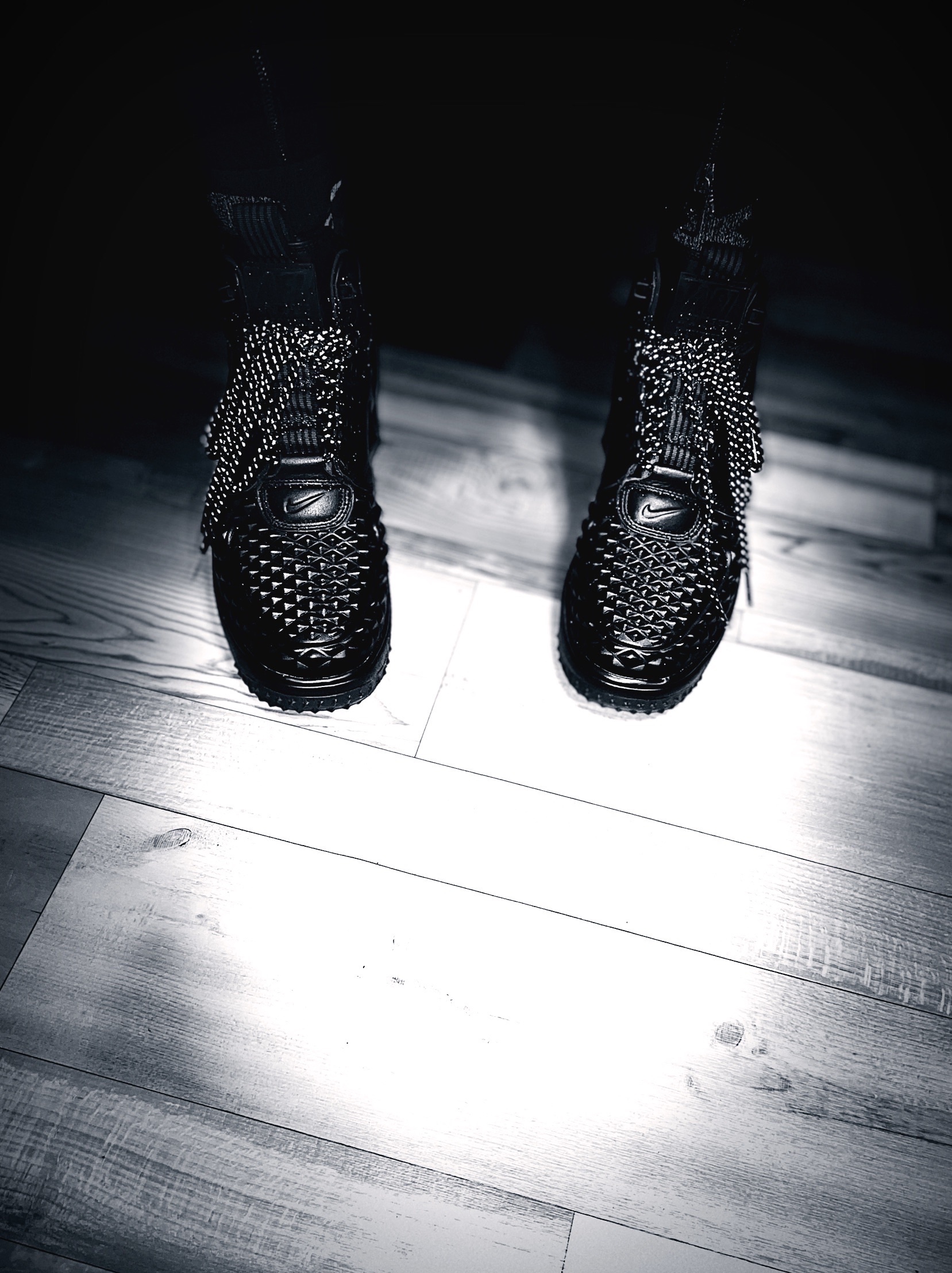 Nike Lunar Force 1 Duckboot Black 착용 스타일 - 5