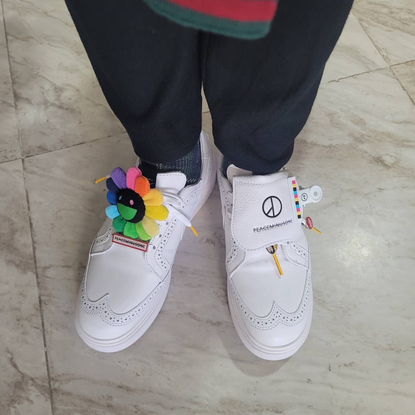Nike x Peaceminusone Kwondo1 White 착용 스타일 - 2