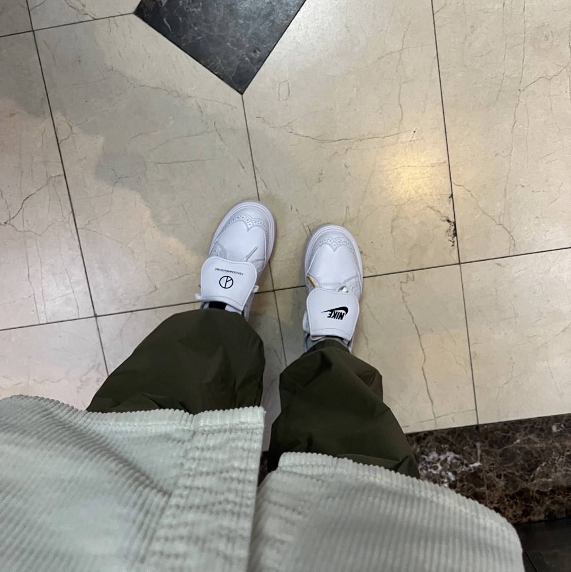 Nike x Peaceminusone Kwondo1 White 착용 스타일