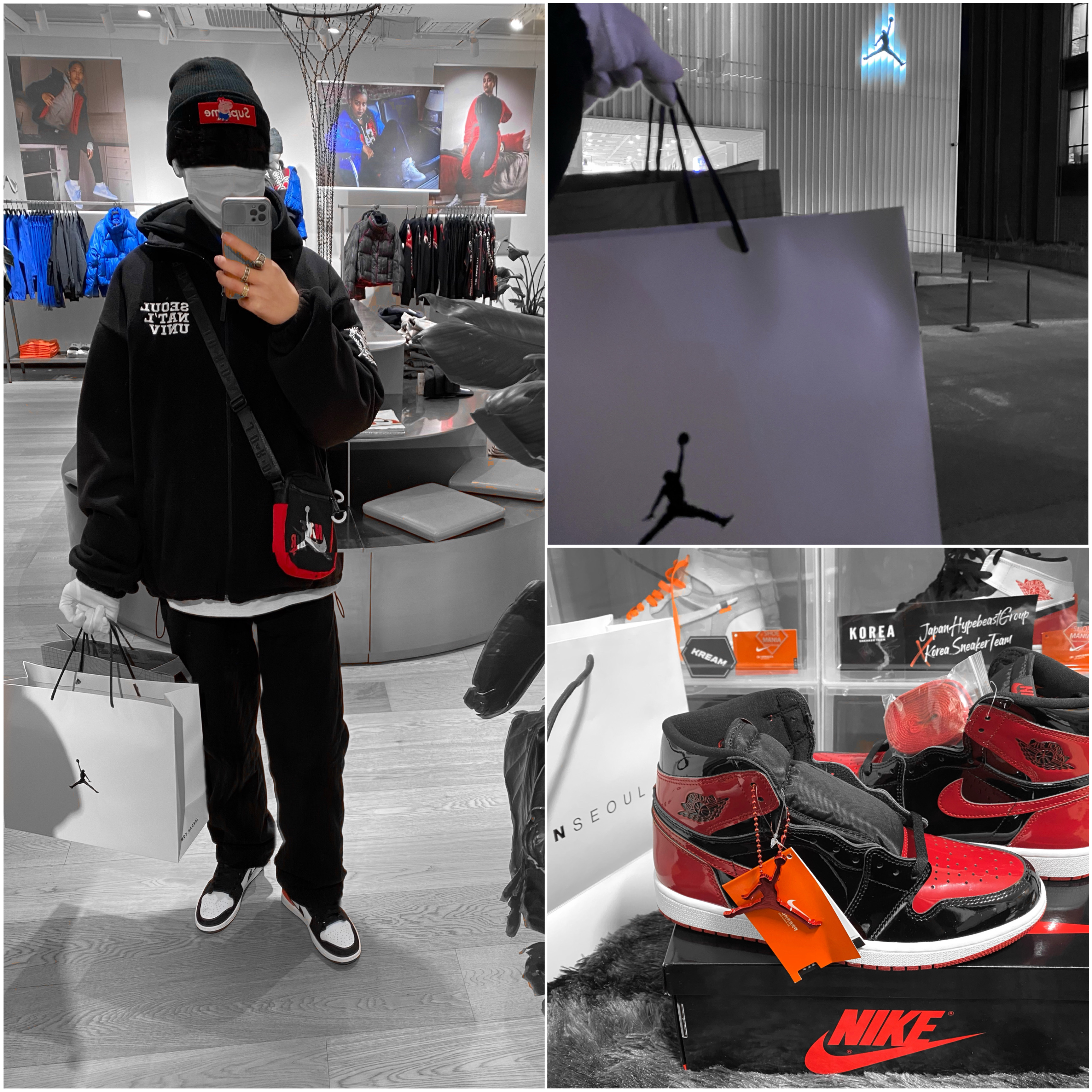 Jordan 1 Retro High OG Patent Bred 착용 스타일
