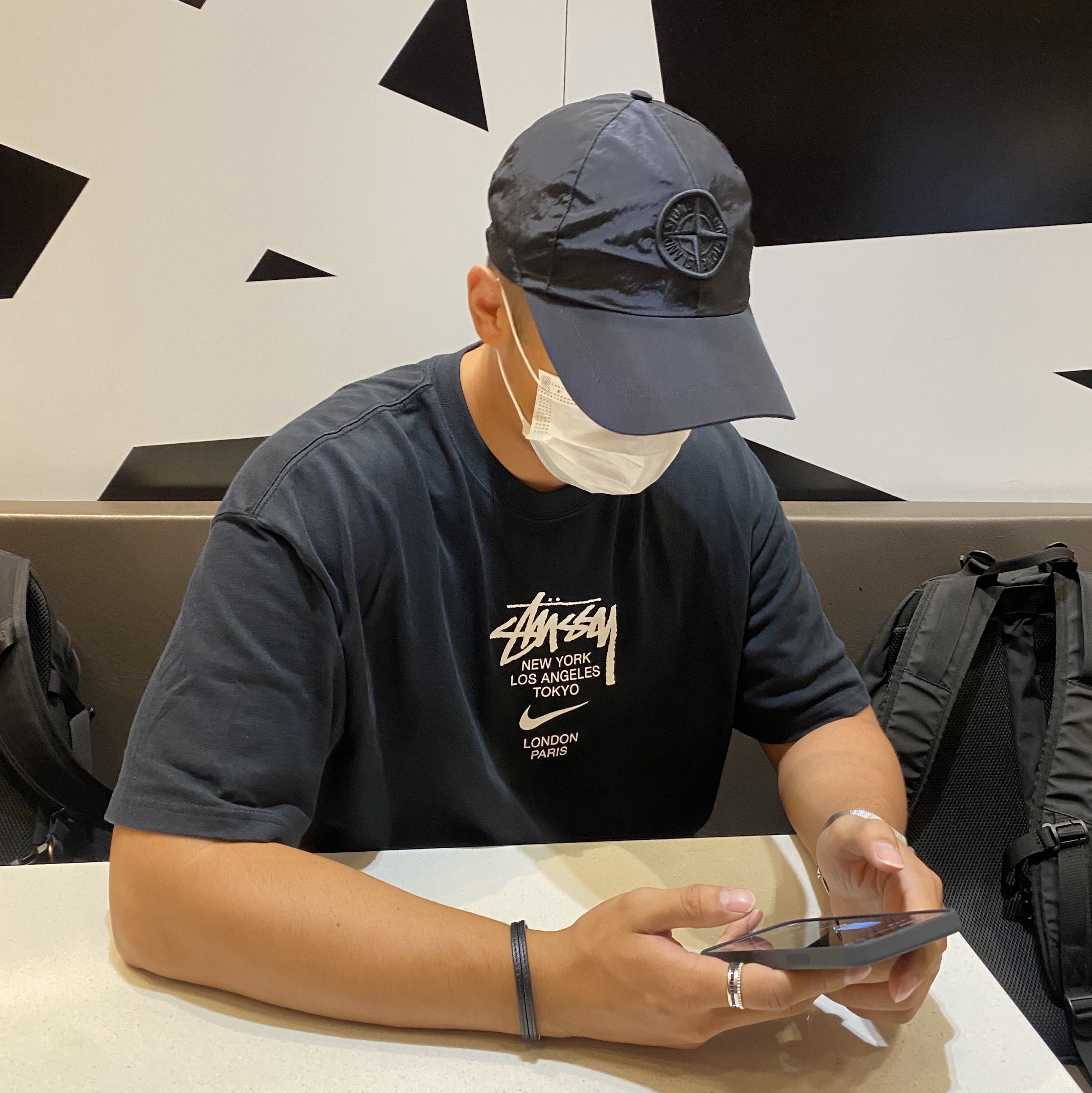 Nike x Stussy WT T-Shirt Black - US/EU 착용 스타일