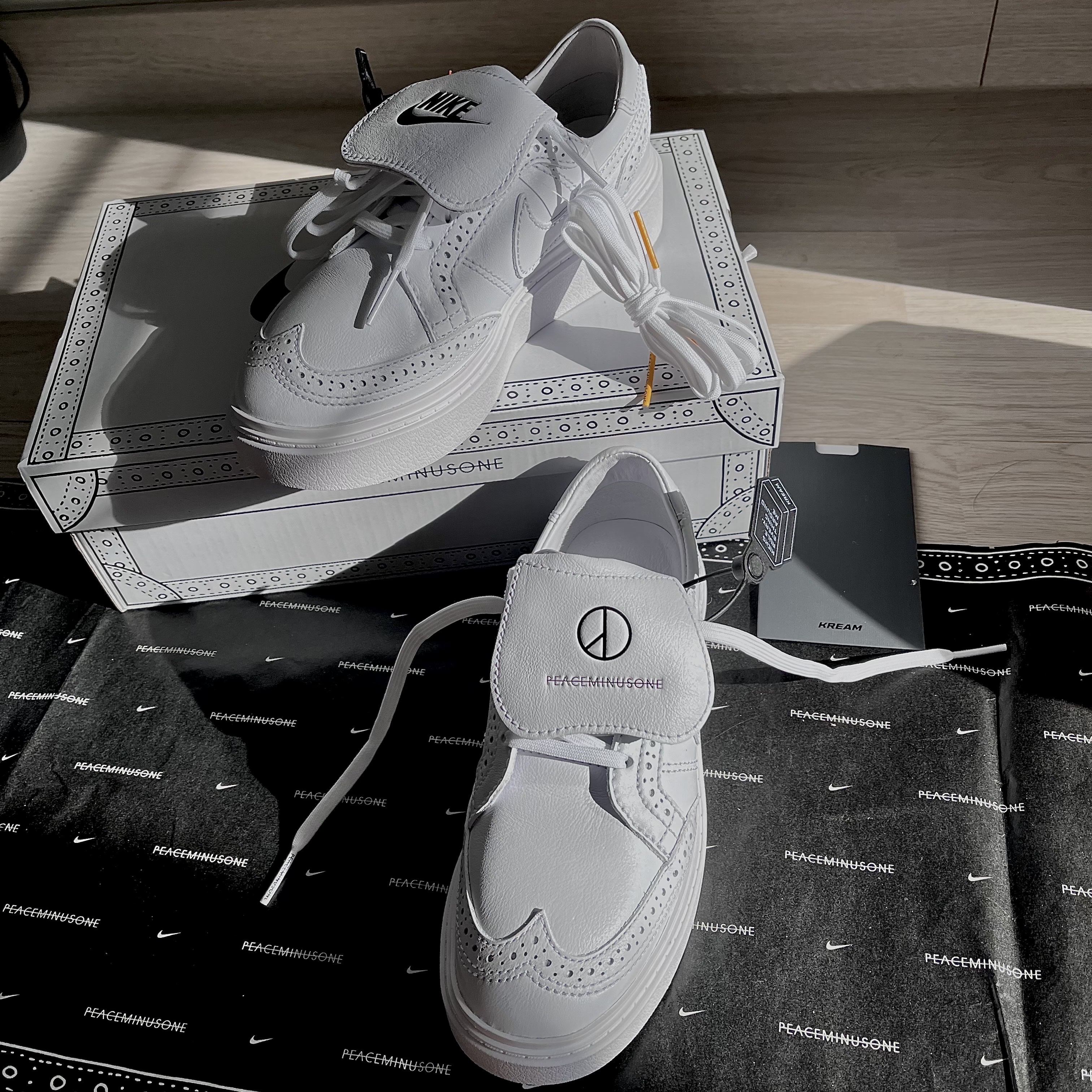 Nike x Peaceminusone Kwondo1 White 착용 스타일