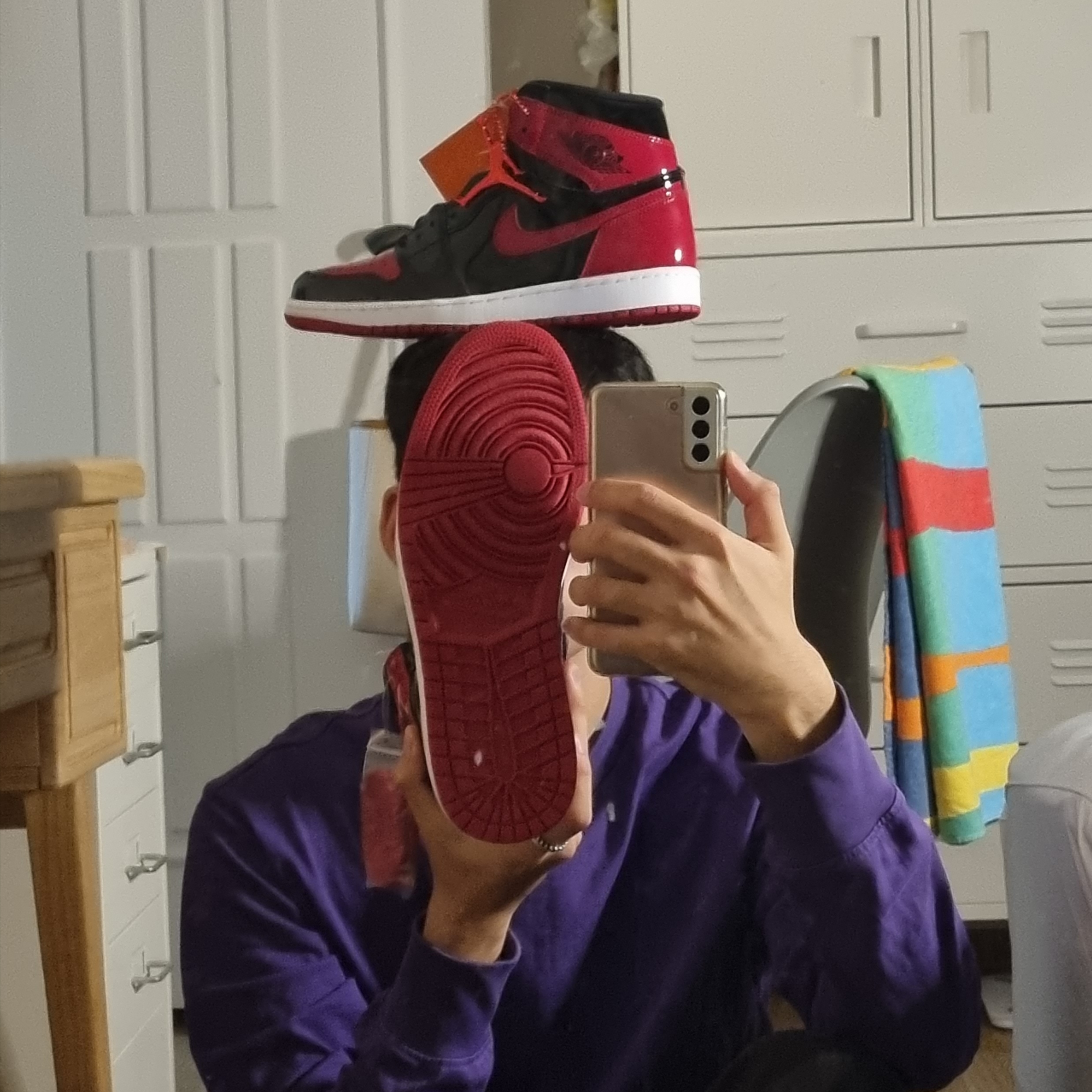 Jordan 1 Retro High OG Patent Bred 착용 스타일
