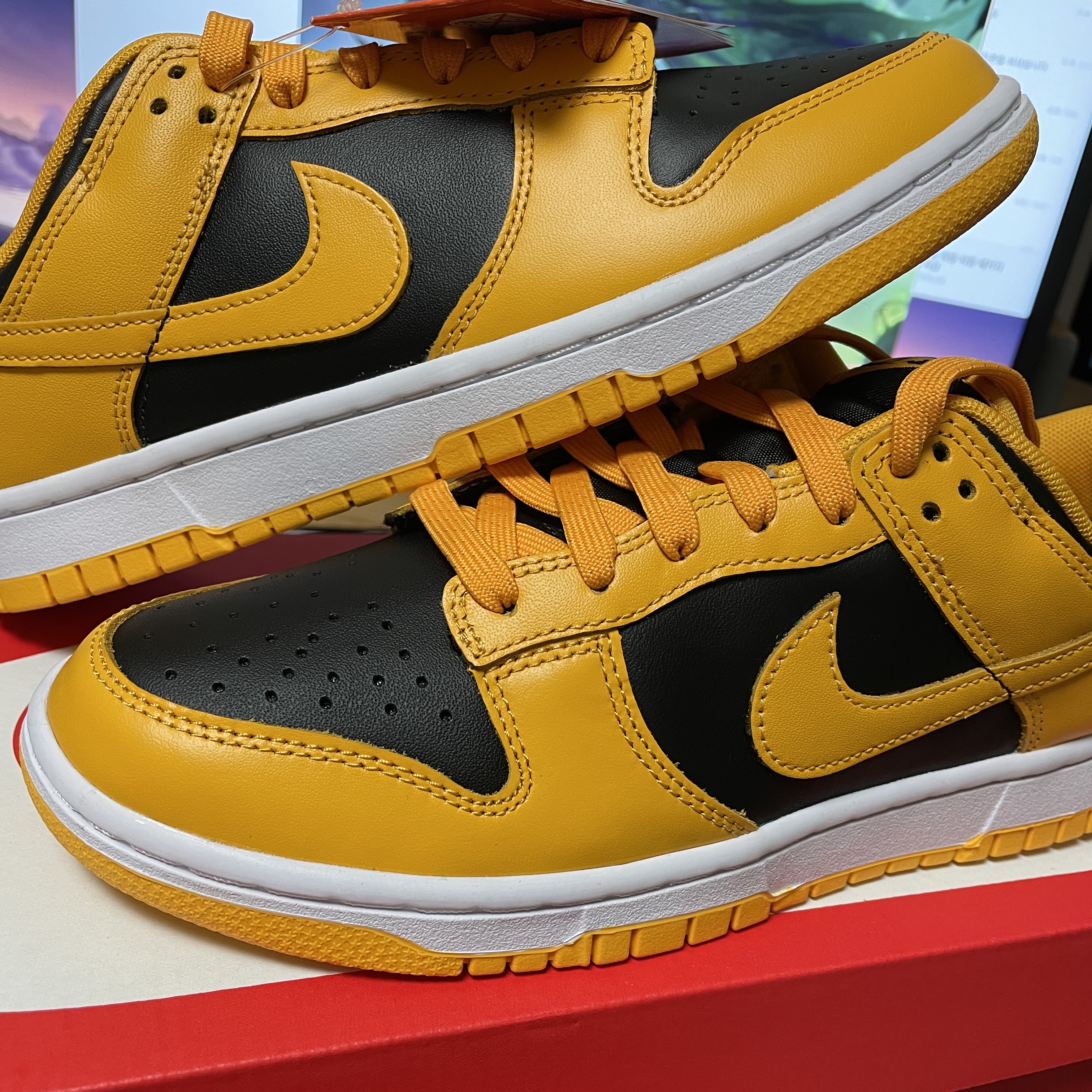 Nike Dunk Low Retro Championship Goldenrod 착용 스타일