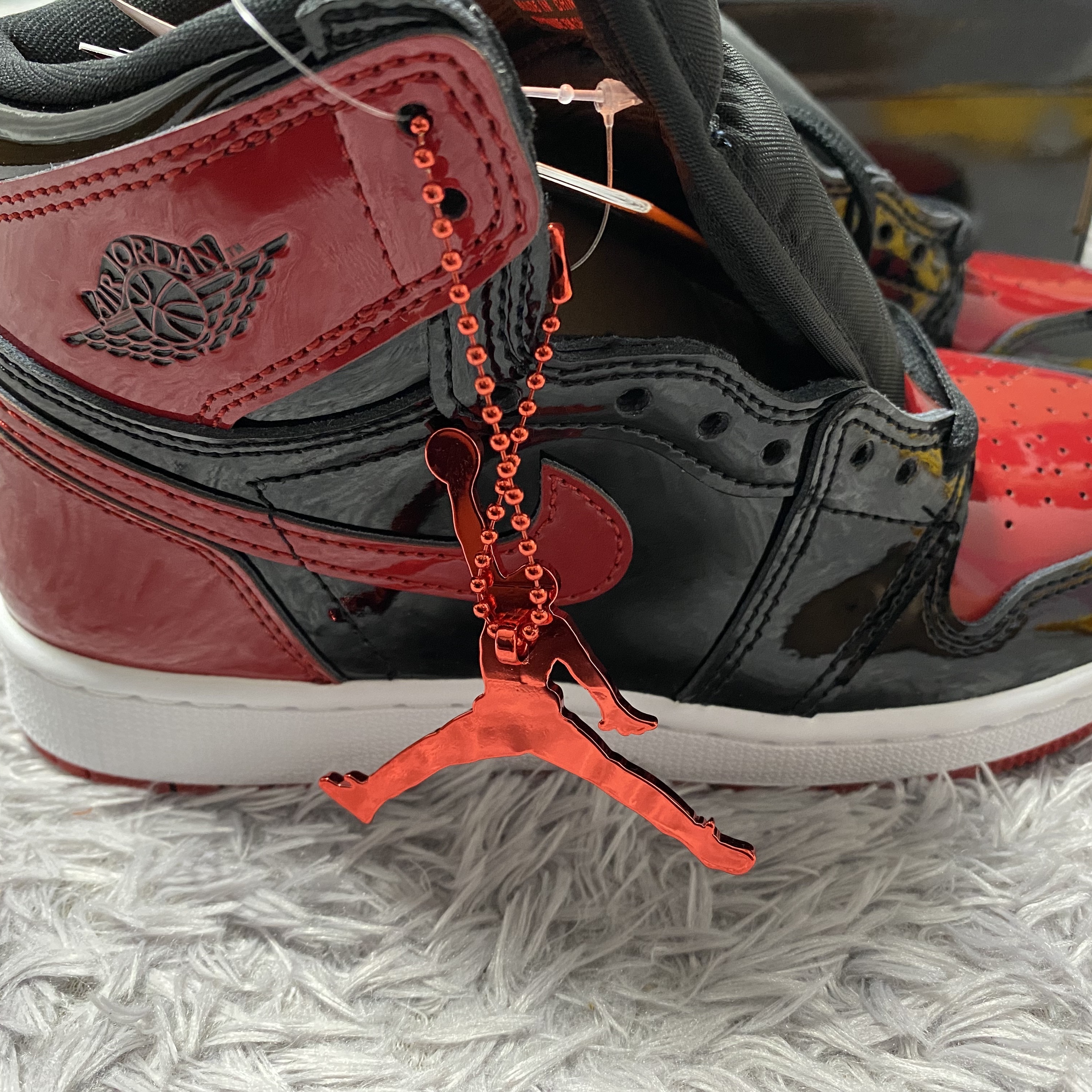 (GS) Jordan 1 Retro High OG Patent Bred 착용 스타일 - 2