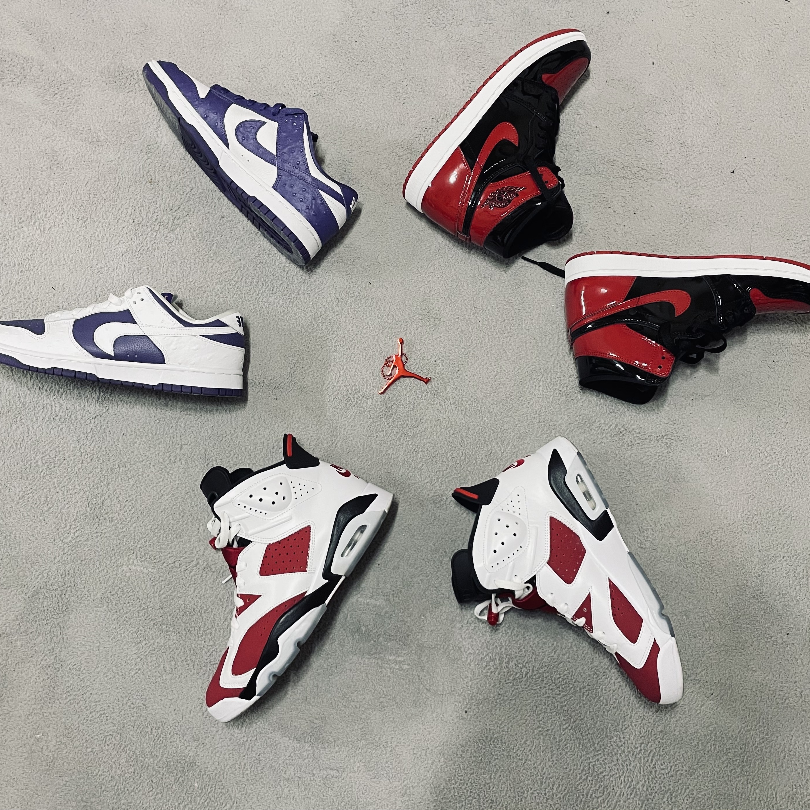 (W) Nike Dunk Low SE Flip, Jordan 6 Retro Carmine 2021 착용 스타일 - 2